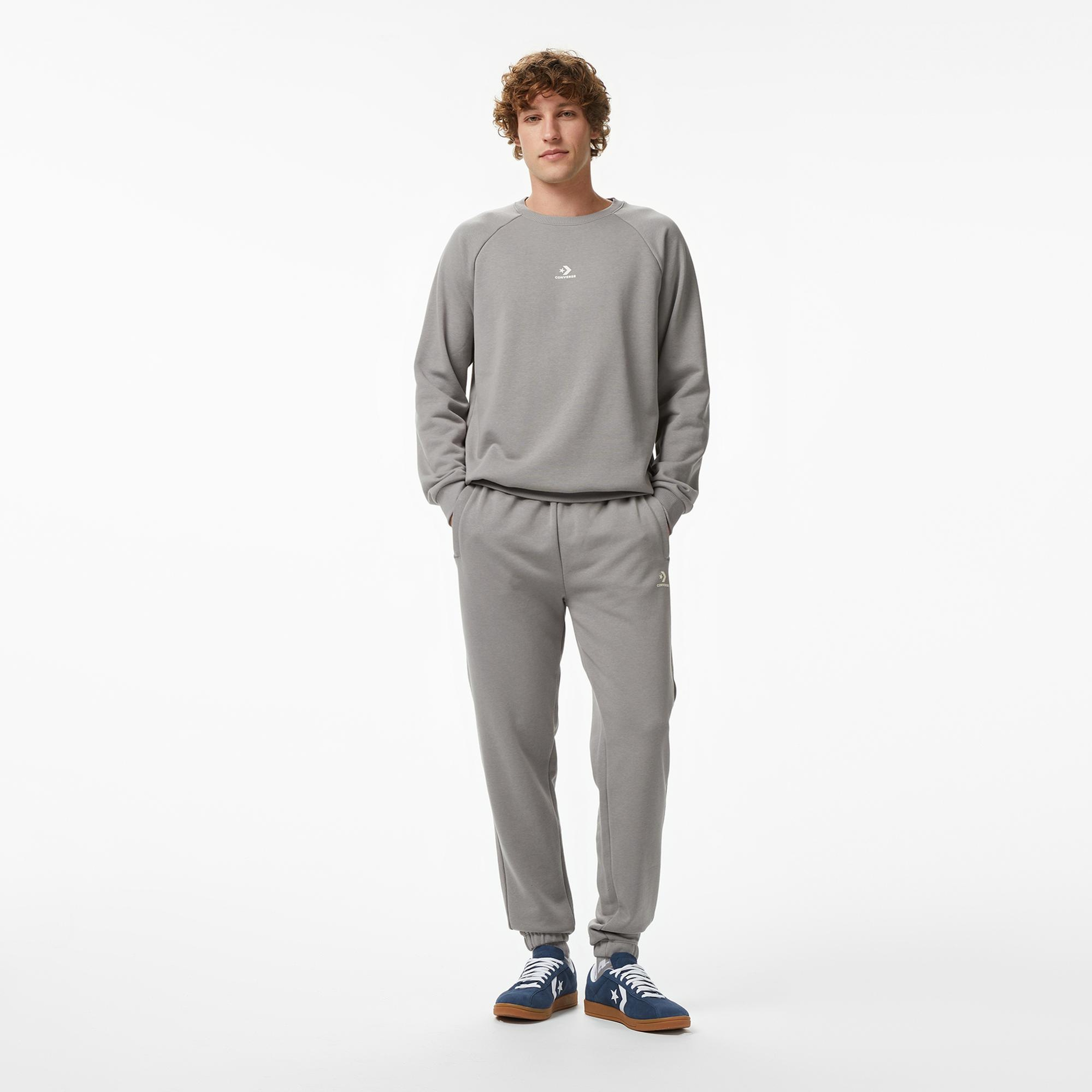 Converse Erkek Gri Sweatshirt