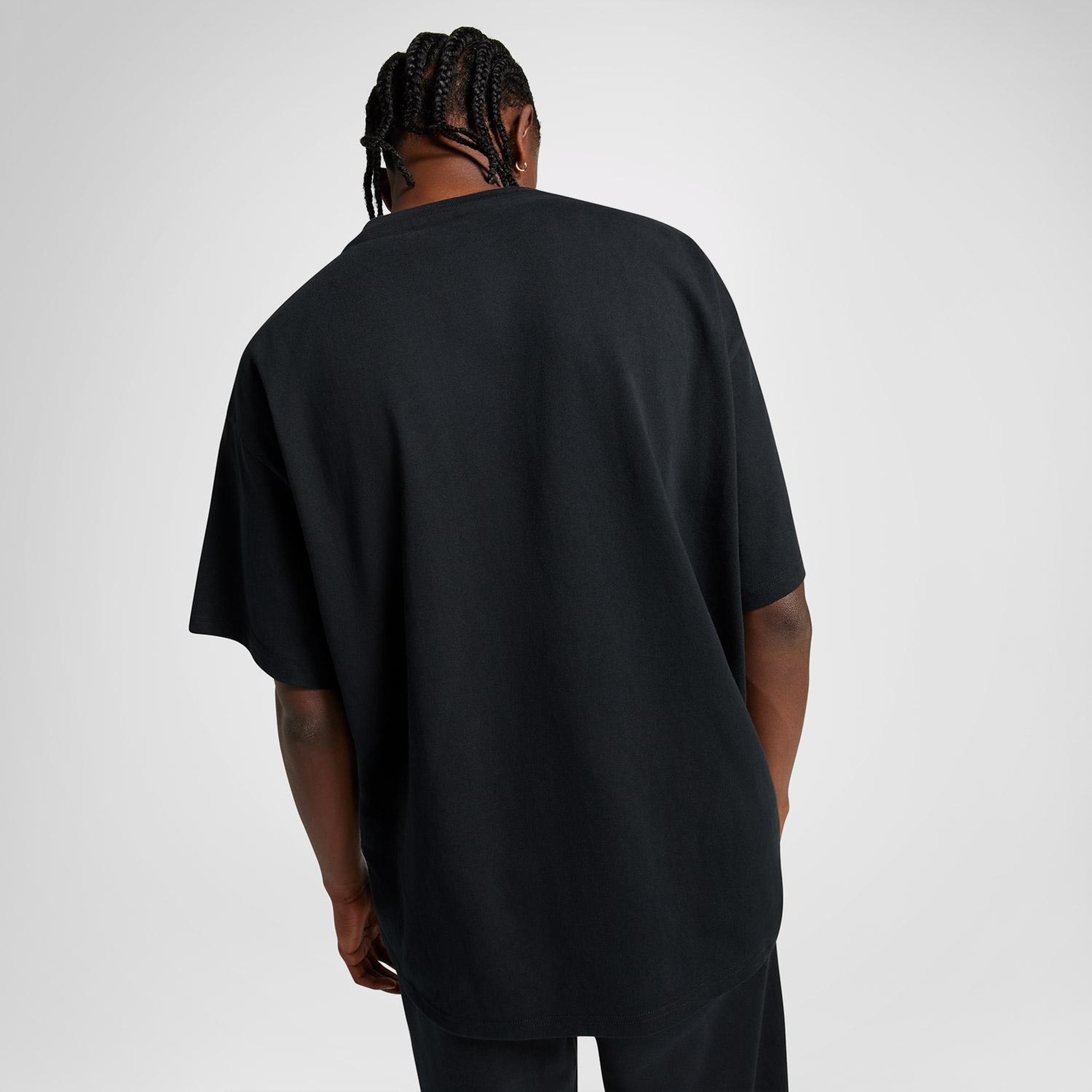 Converse Unisex Loose Fit Siyah T-Shirt