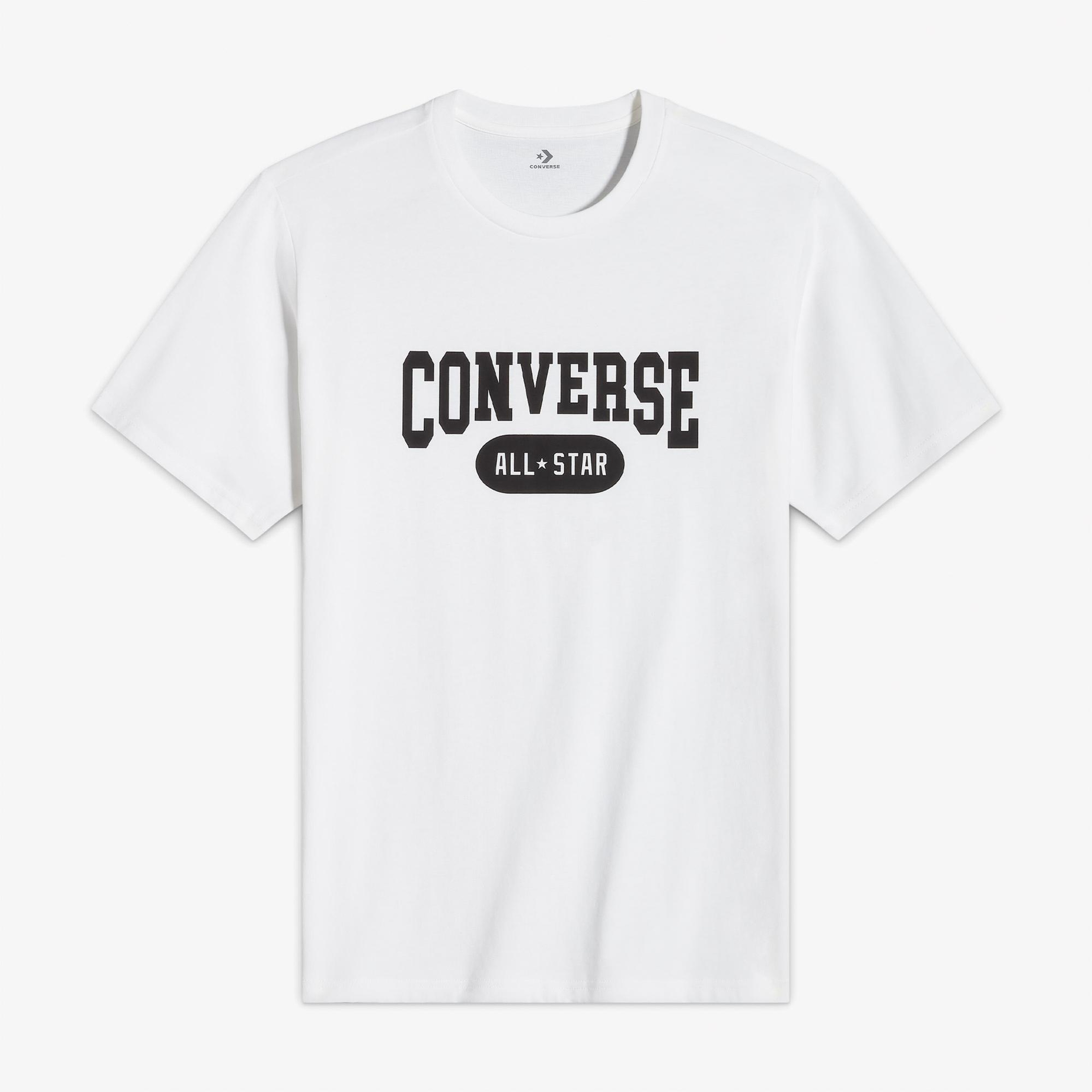 Converse Erkek Baskılı Beyaz T-Shirt