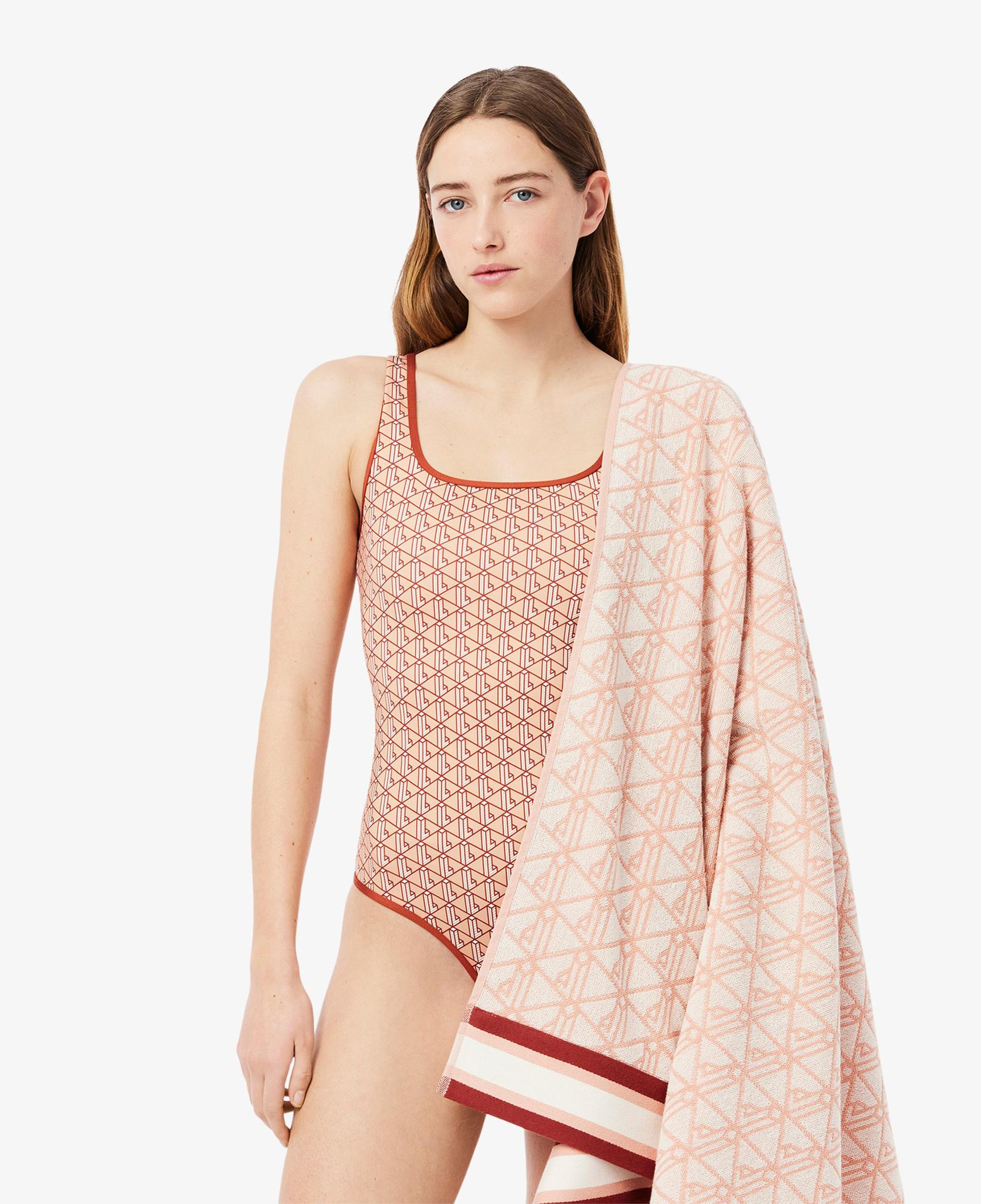 Unisex Monogram Pembe Plaj Havlusu