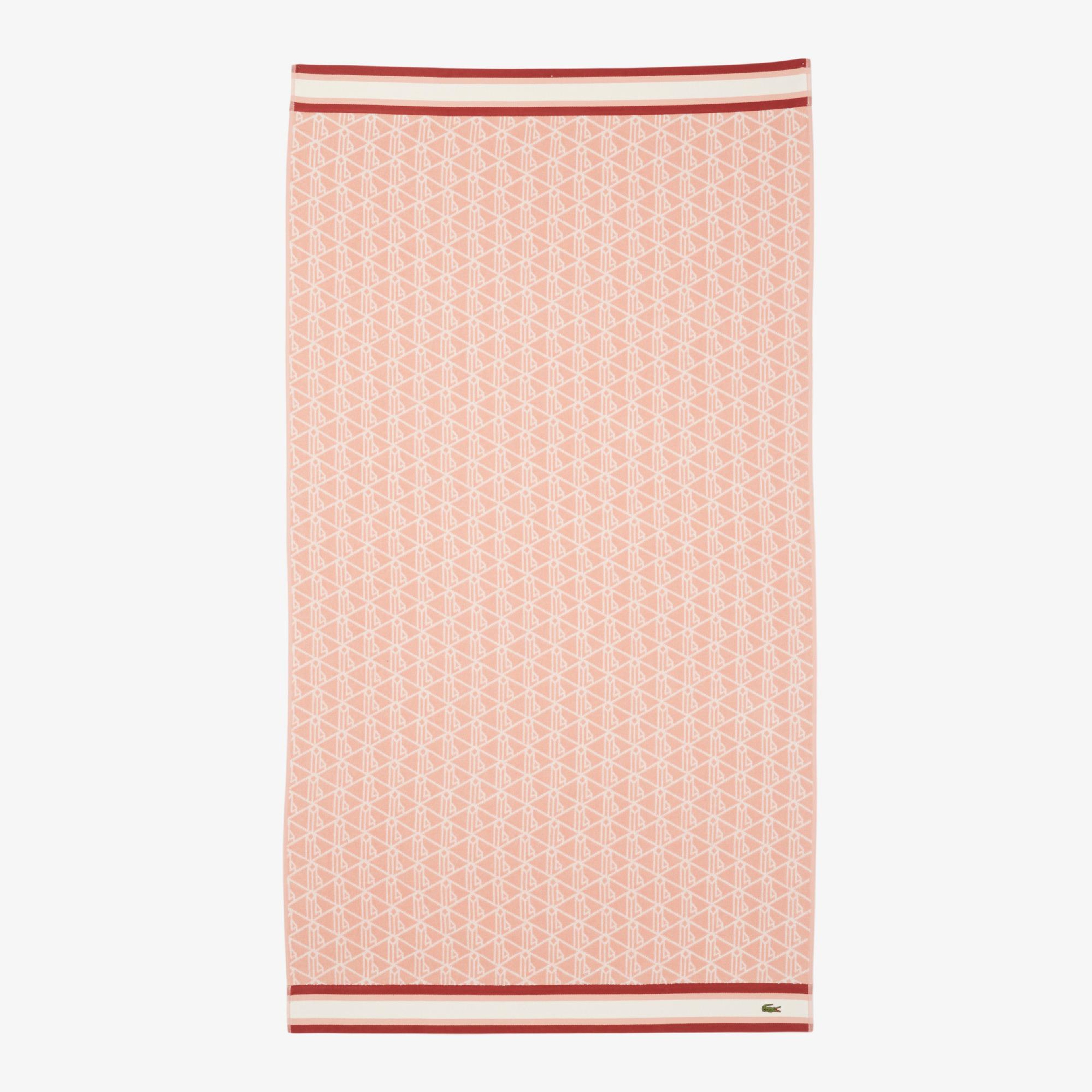 Unisex Monogram Pembe Plaj Havlusu