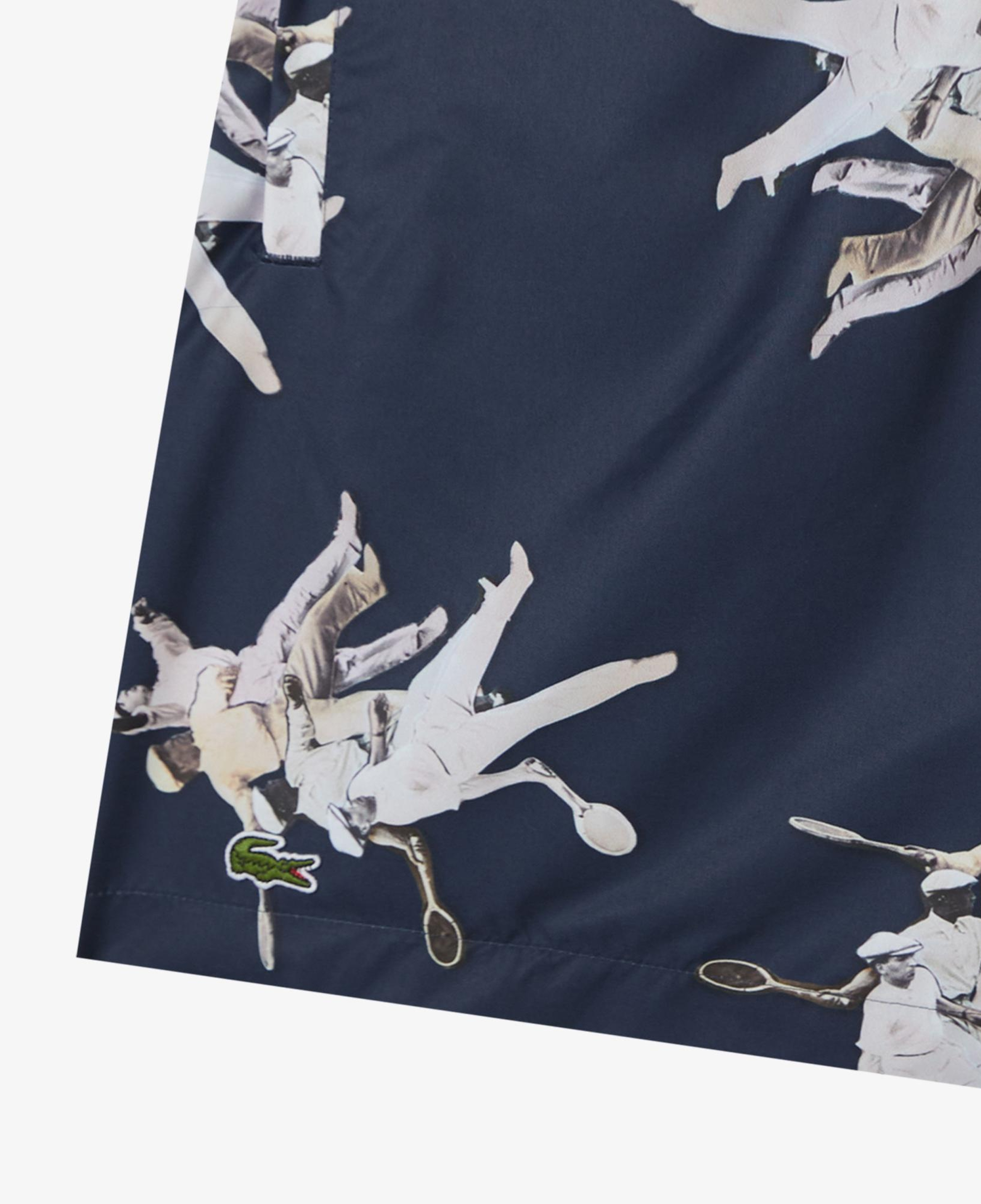 Erkek Regular Fit Desenli Lacivert Mayo