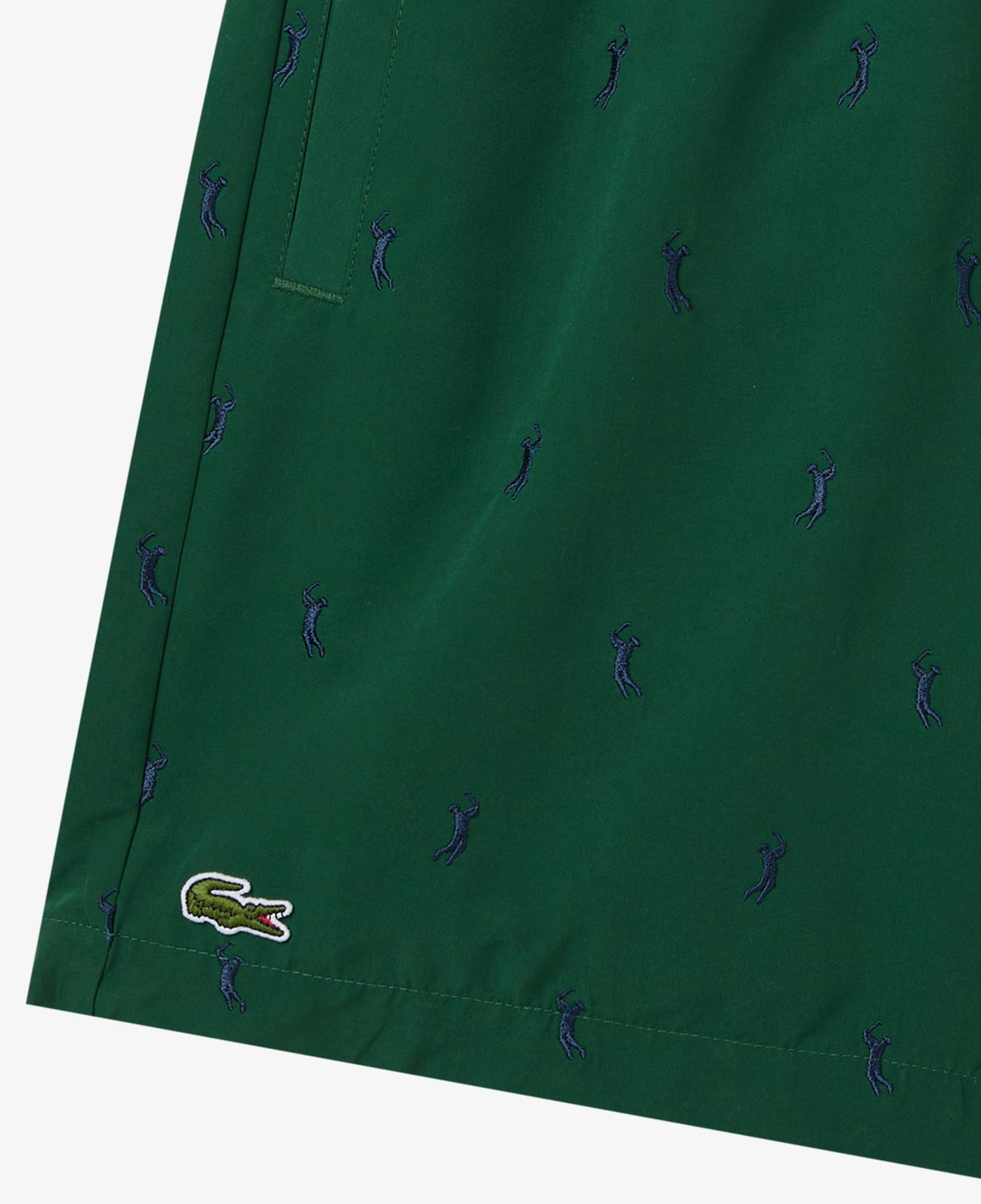 Erkek Regular Fit Desenli Yeşil Mayo