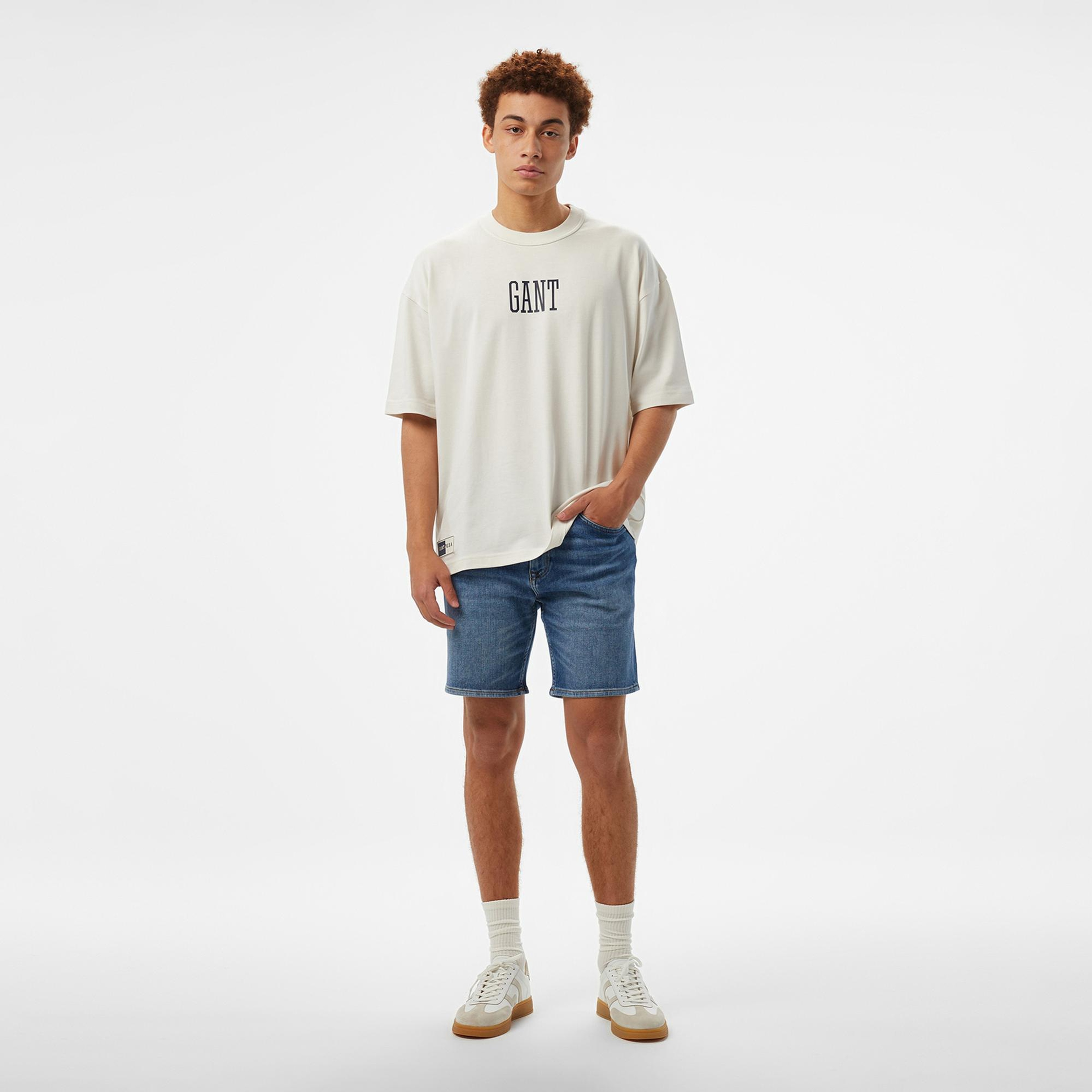 GANT Erkek Beyaz T-Shirt