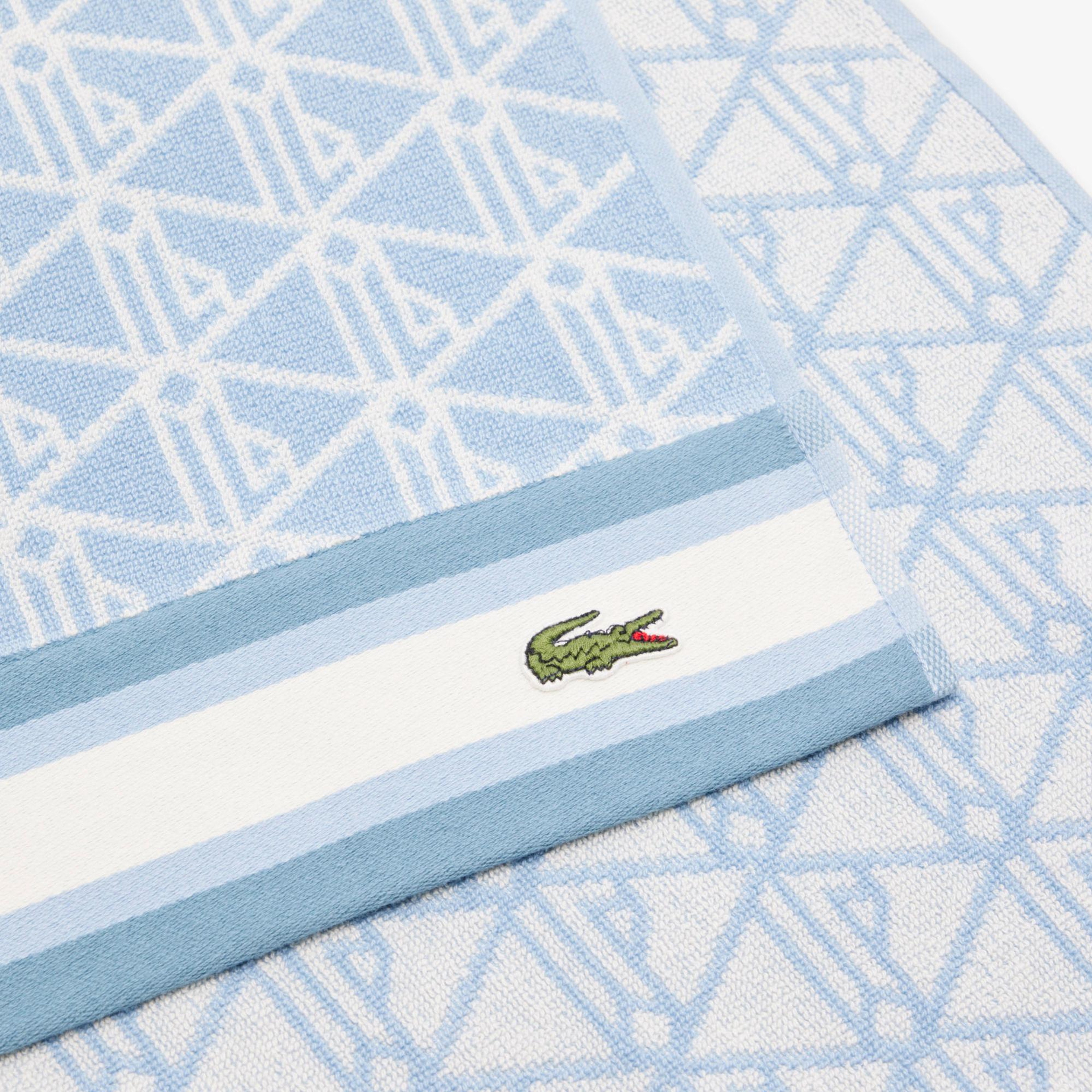Unisex Monogram Mavi Plaj Havlusu