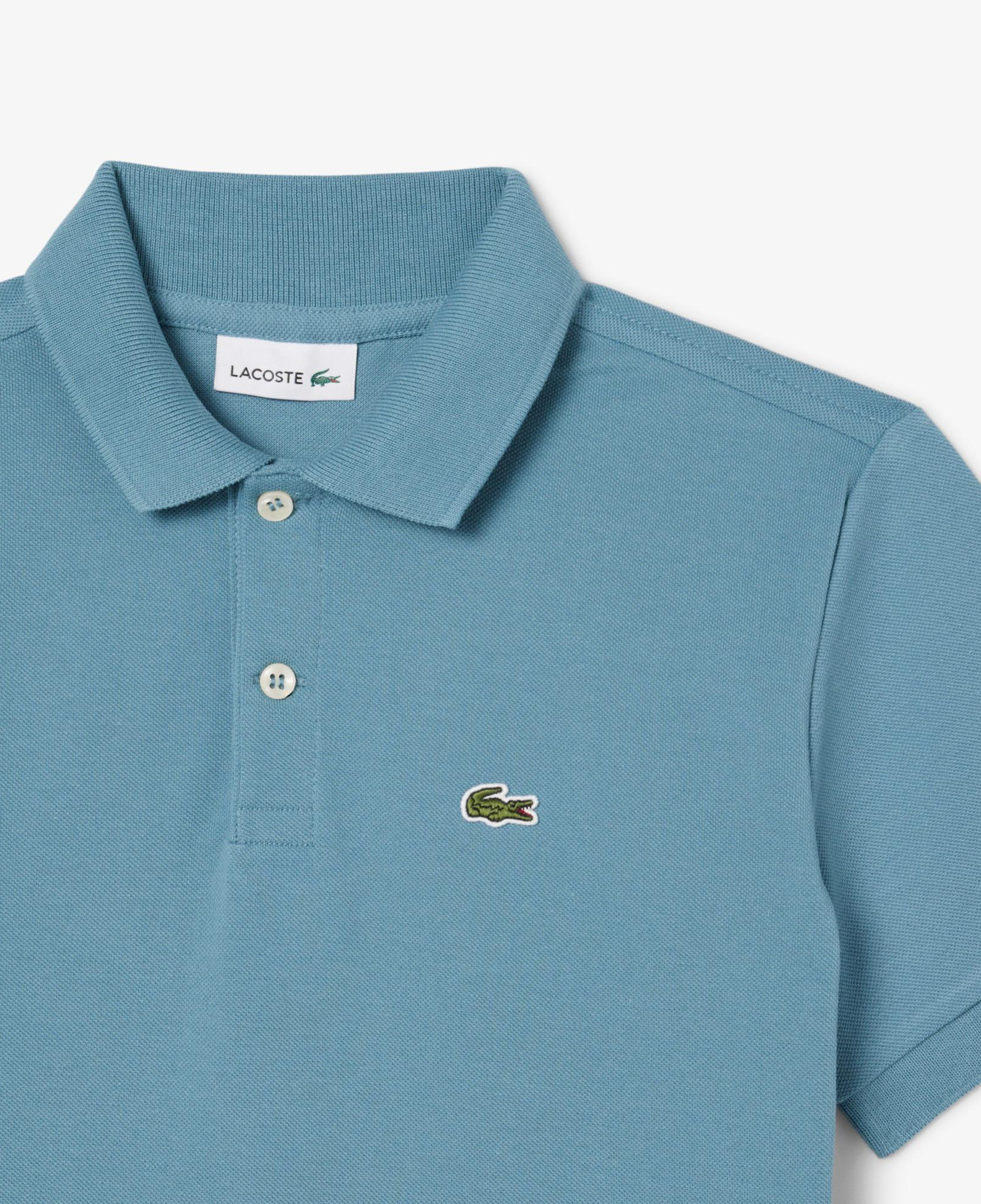 Lacoste Pique Printed Çocuk Mavi Polo