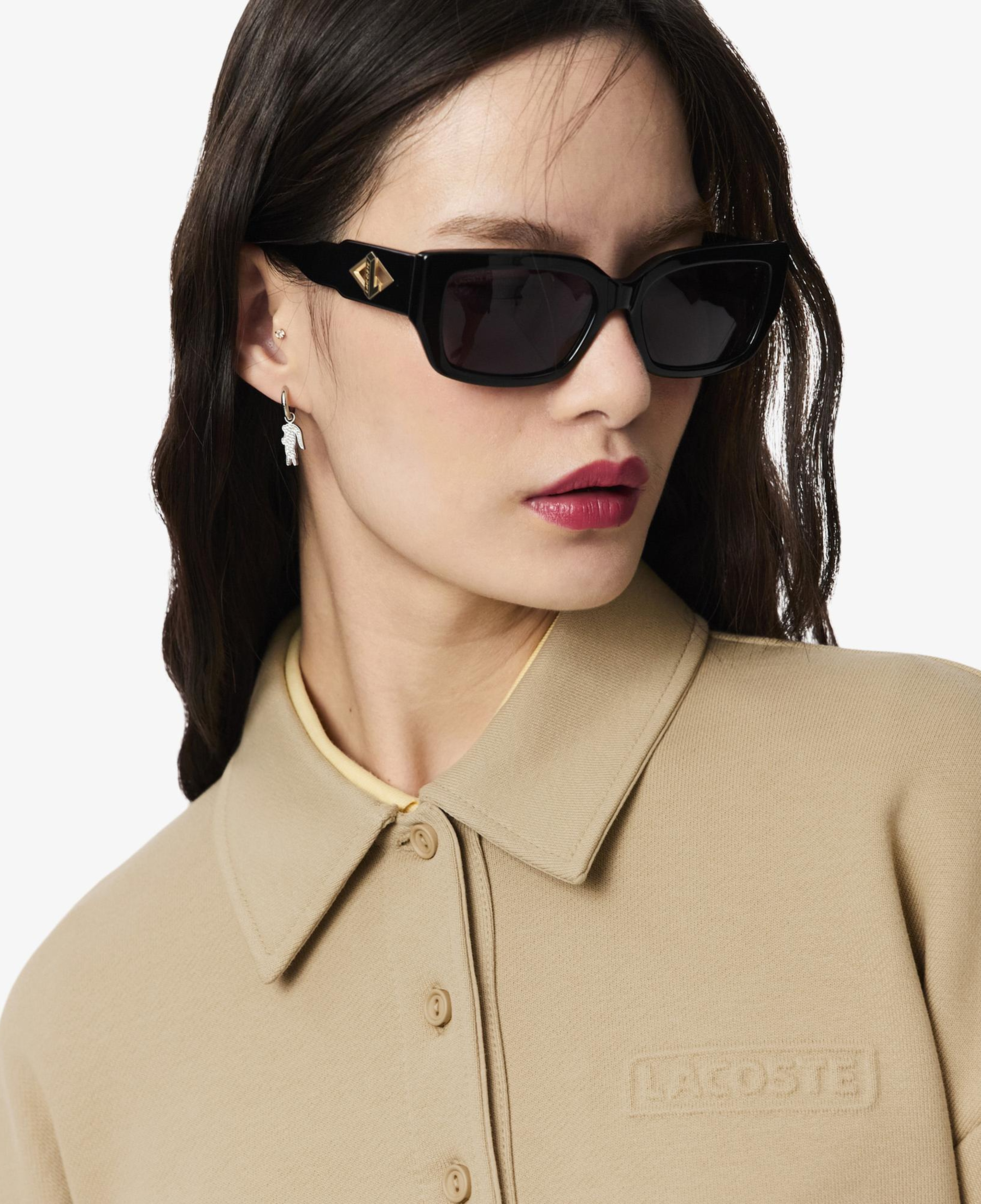 Lacoste Kadın Relaxed Fit Polo Yaka Yün Bej Triko