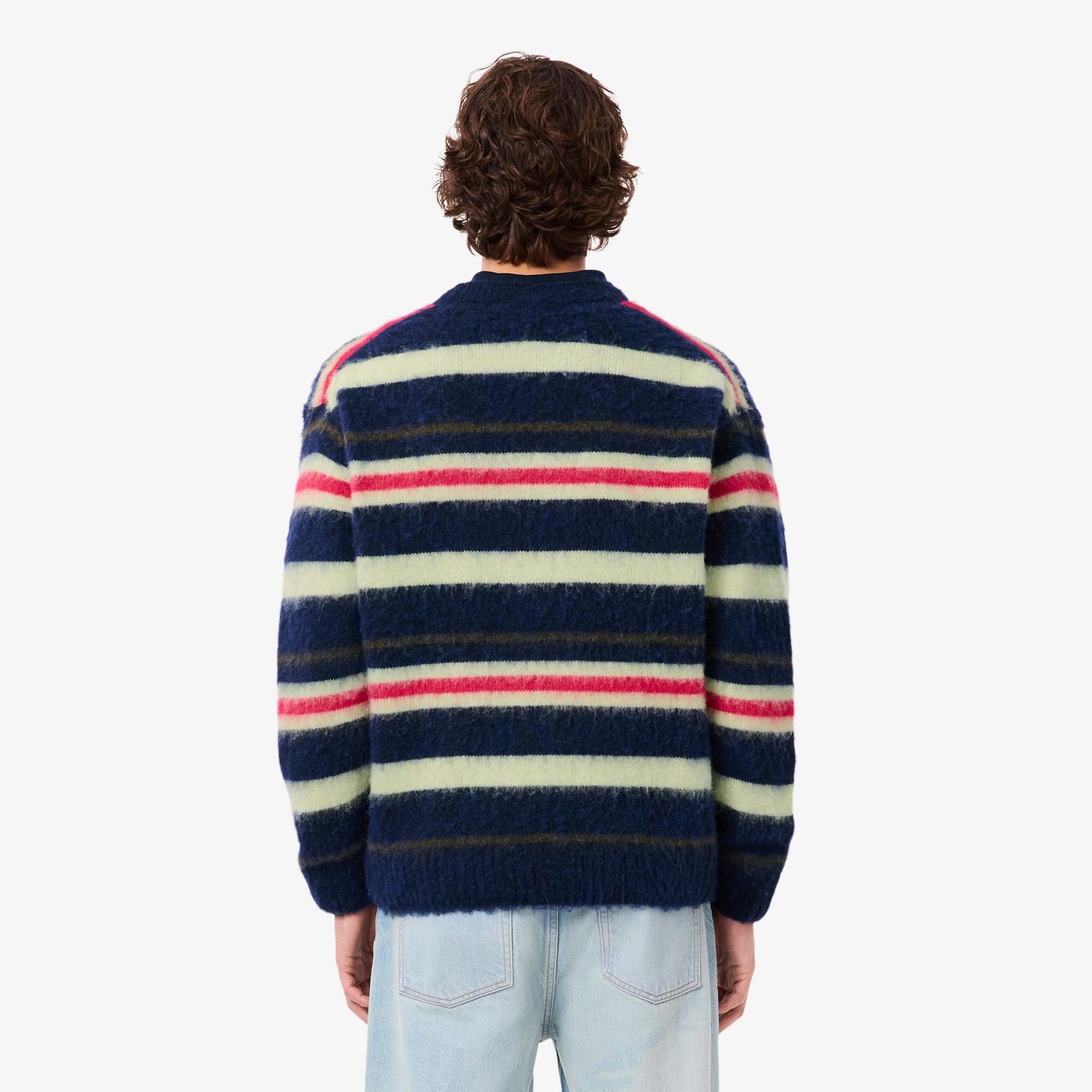 Erkek Relaxed Fit V Yaka Desenli Renkli Hırka