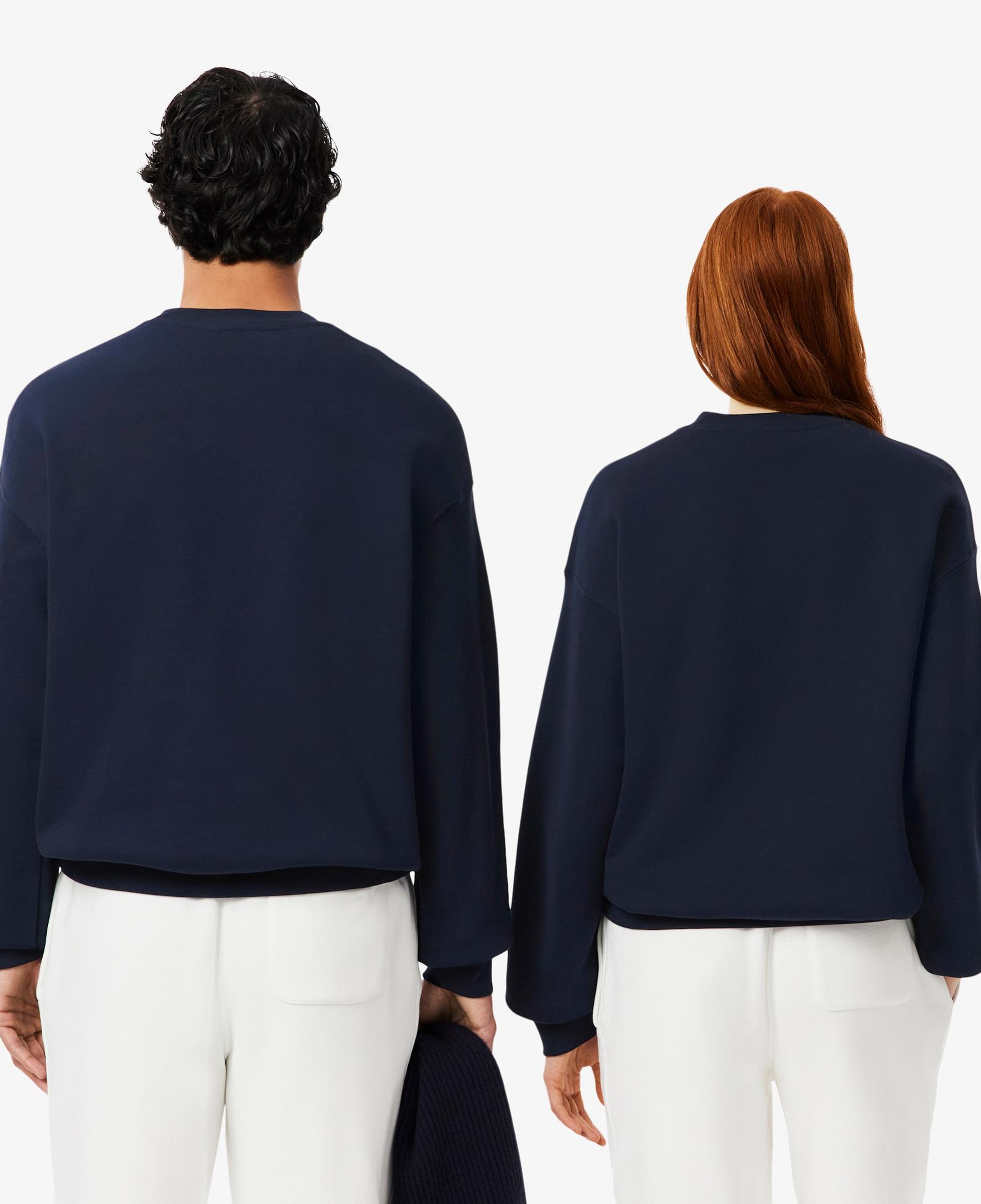 Lacoste Loose Fit Heavy Fleece Unisex Lacivert Sweatshirt