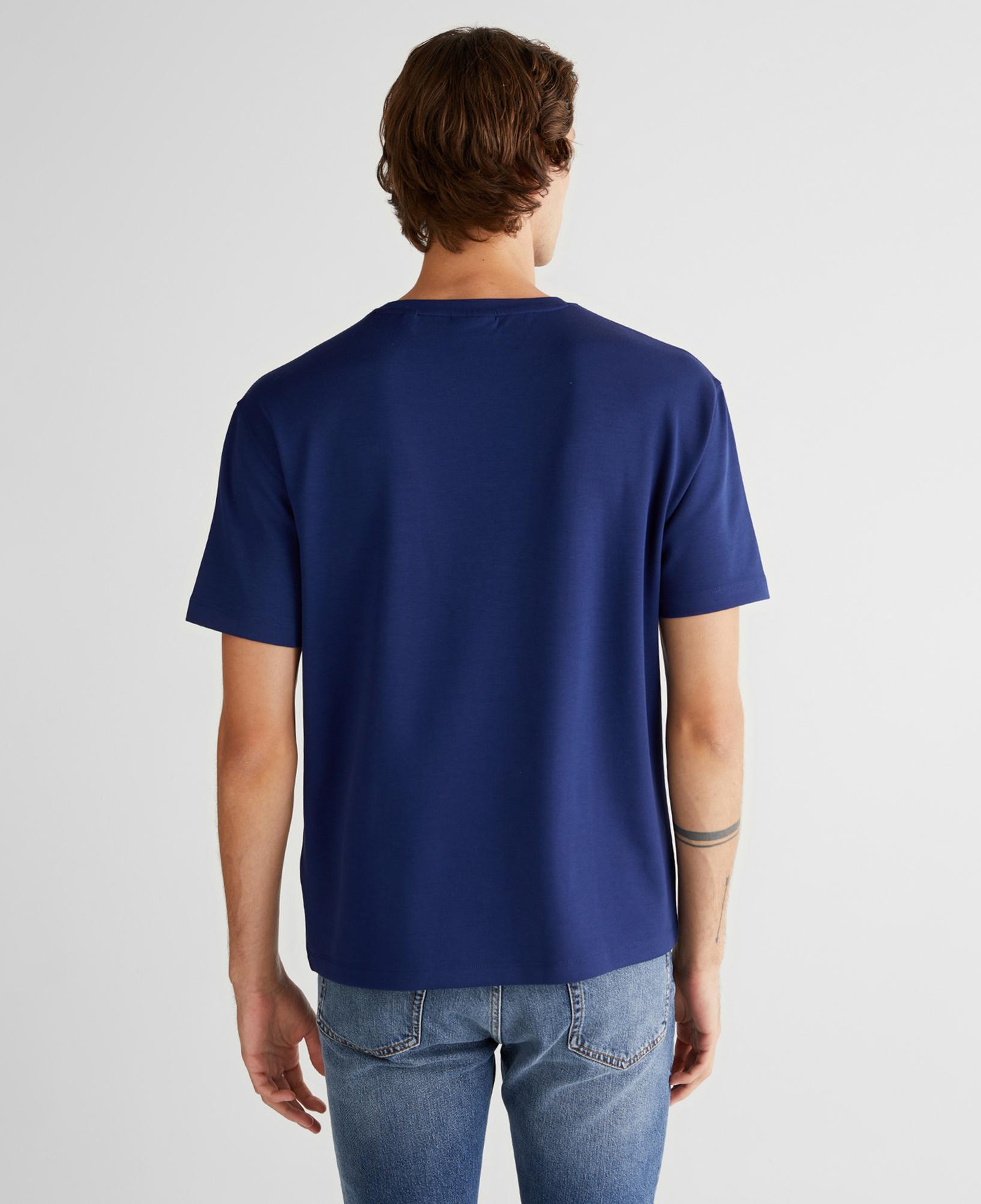 Erkek Mavi Relaxed Fit T-Shirt