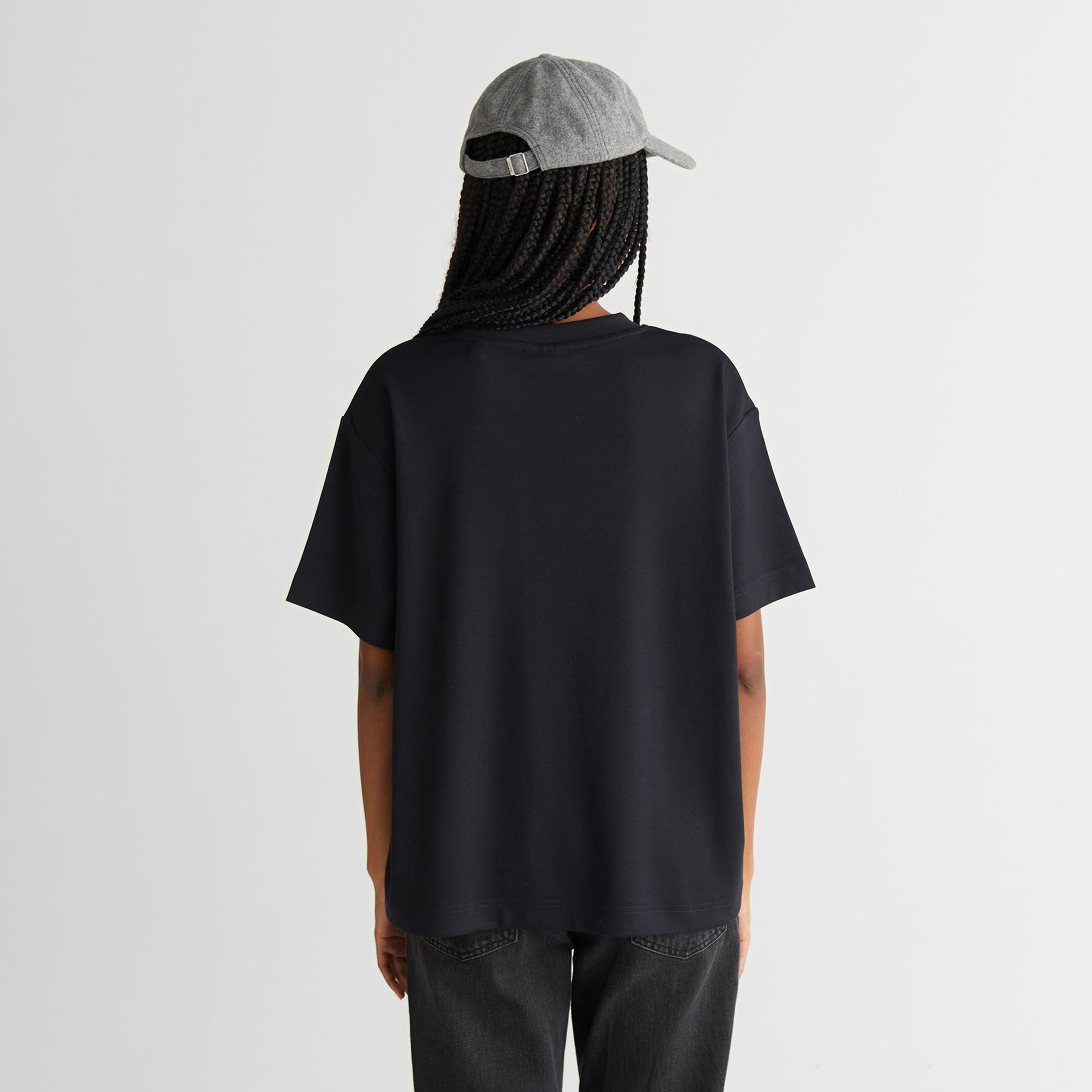 Kadın Siyah Relaxed Fit T-Shirt