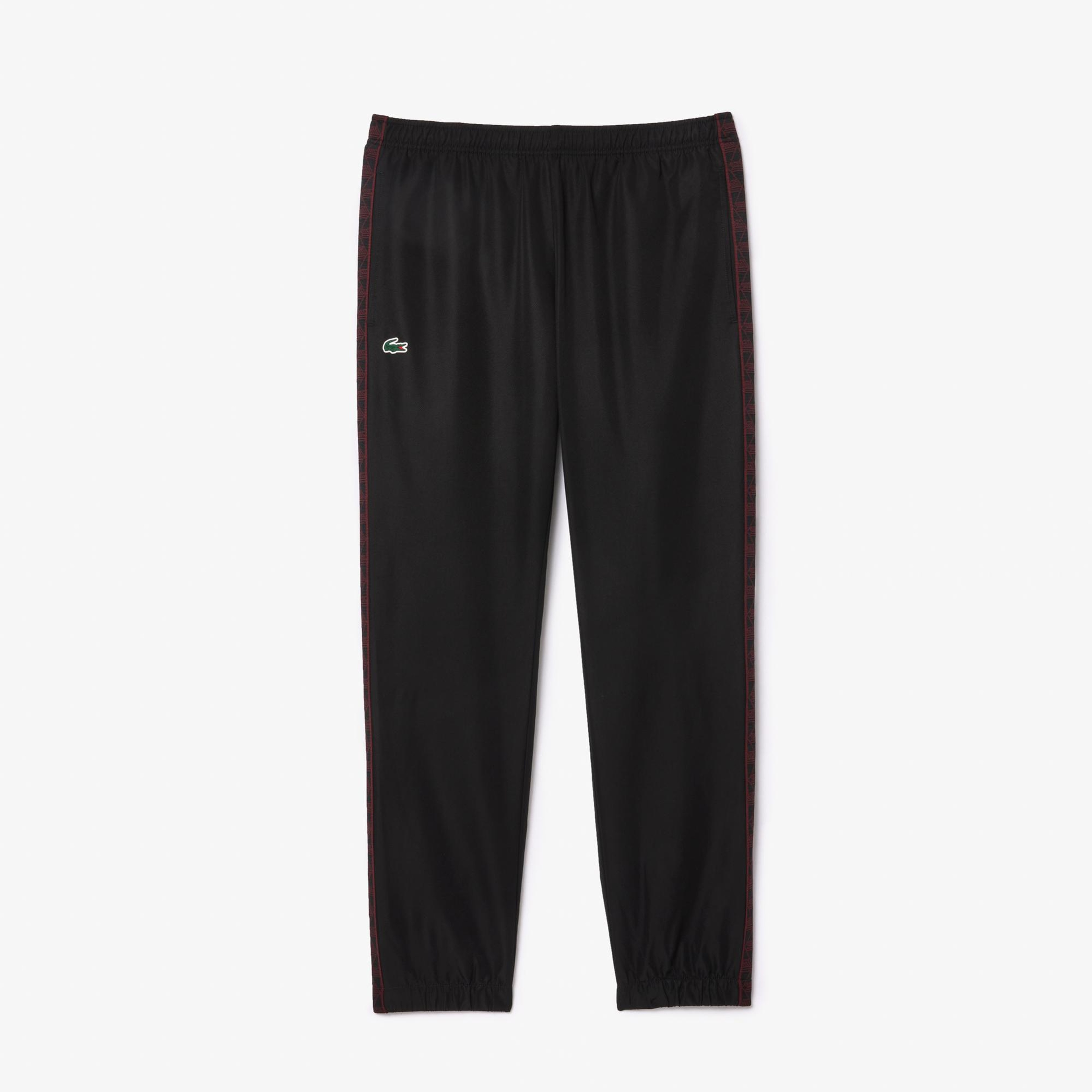 Erkek Relaxed Fit Baskılı Siyah Eşofman Altı