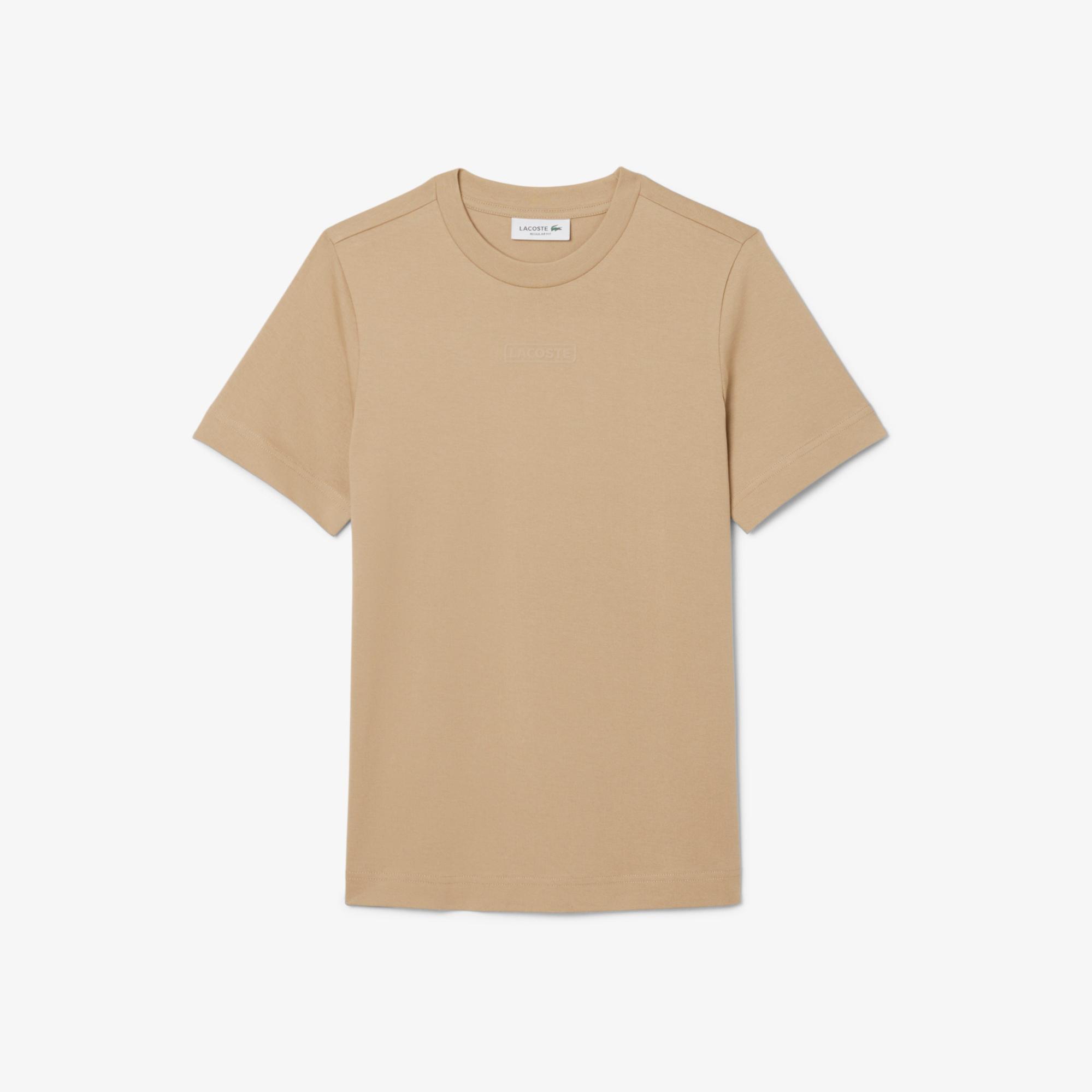 Lacoste Print Cotton Kadın Bej T-Shirt