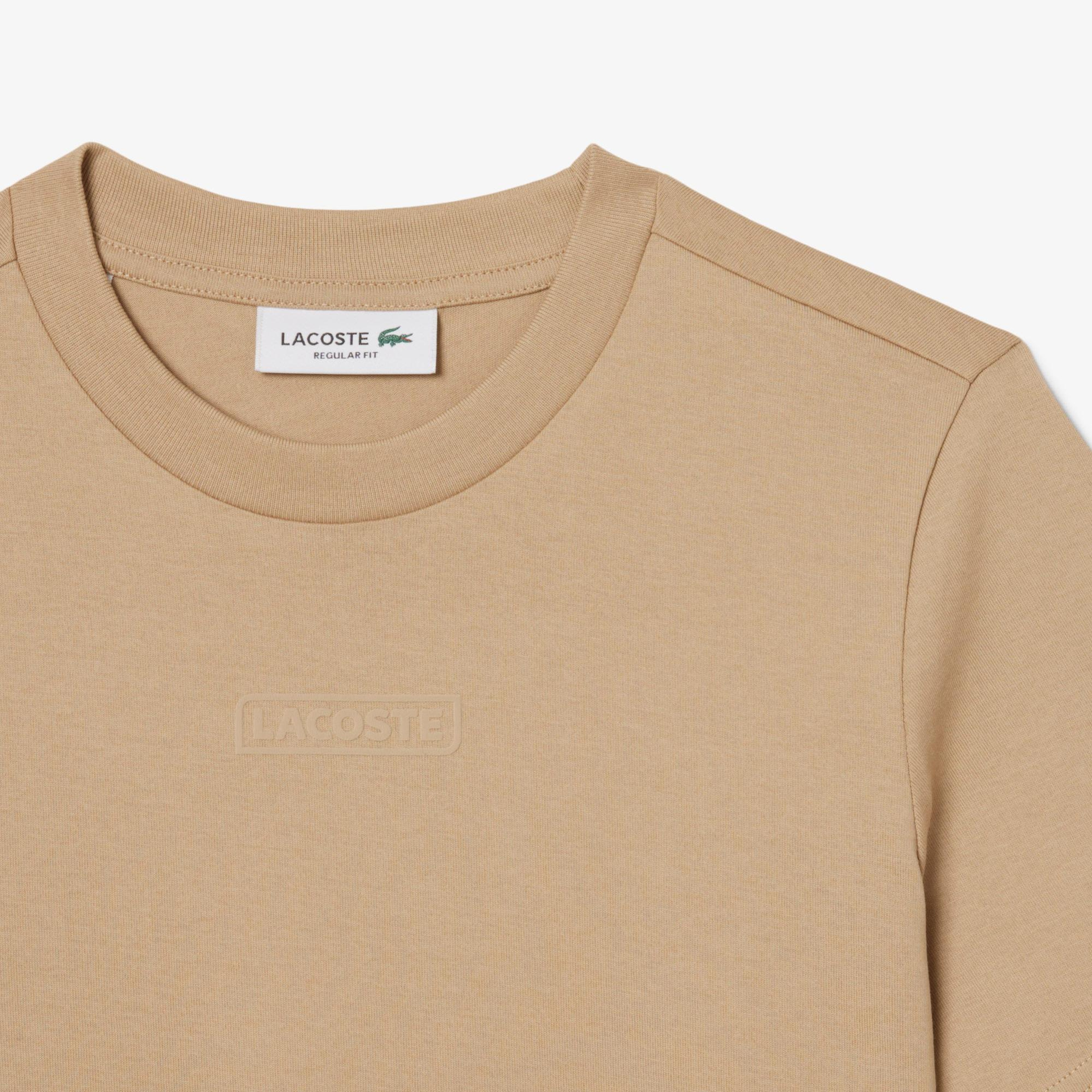 Lacoste Print Cotton Kadın Bej T-Shirt
