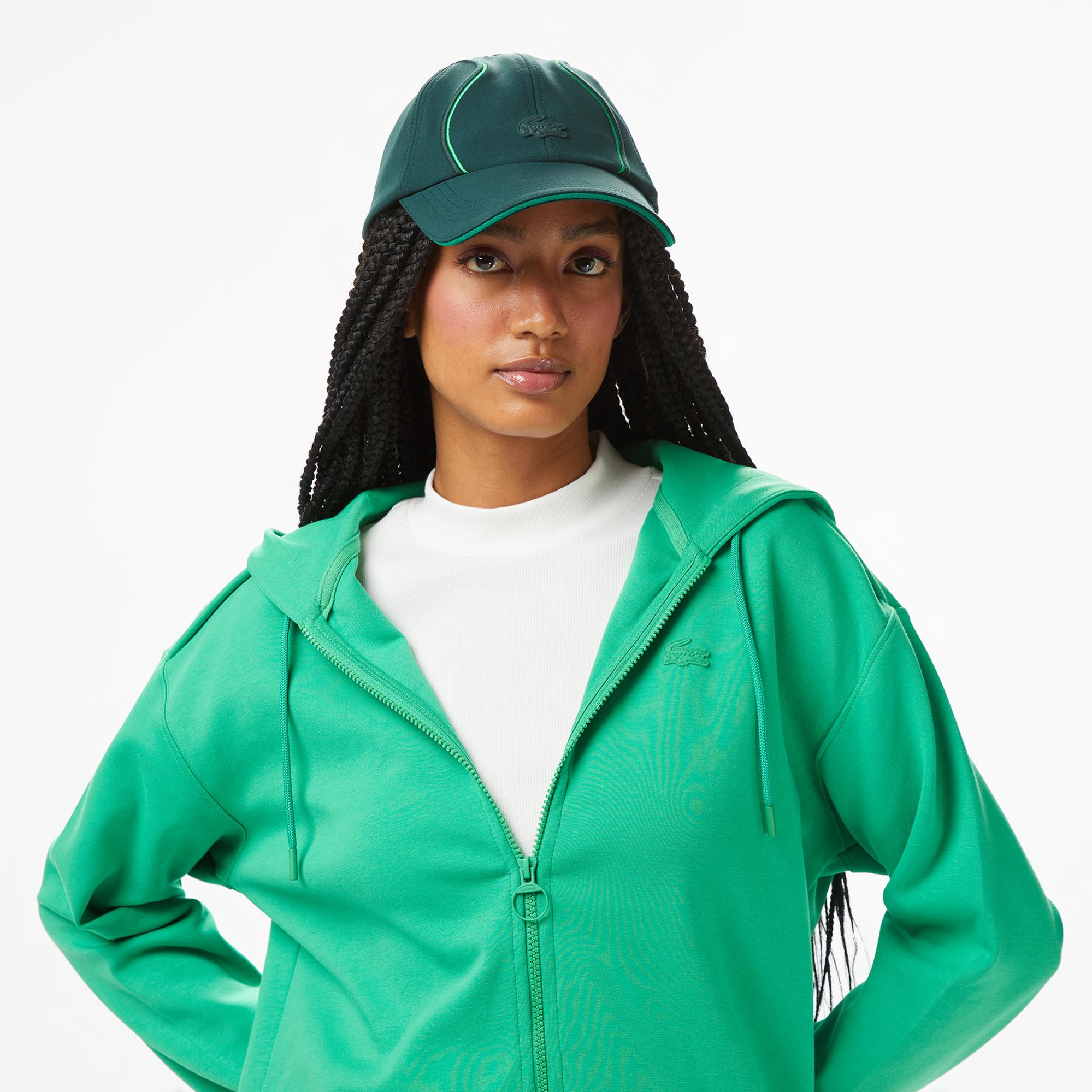 Lacoste x House of SuperStep Regular Fit Kadın Yeşil Sweatshirt