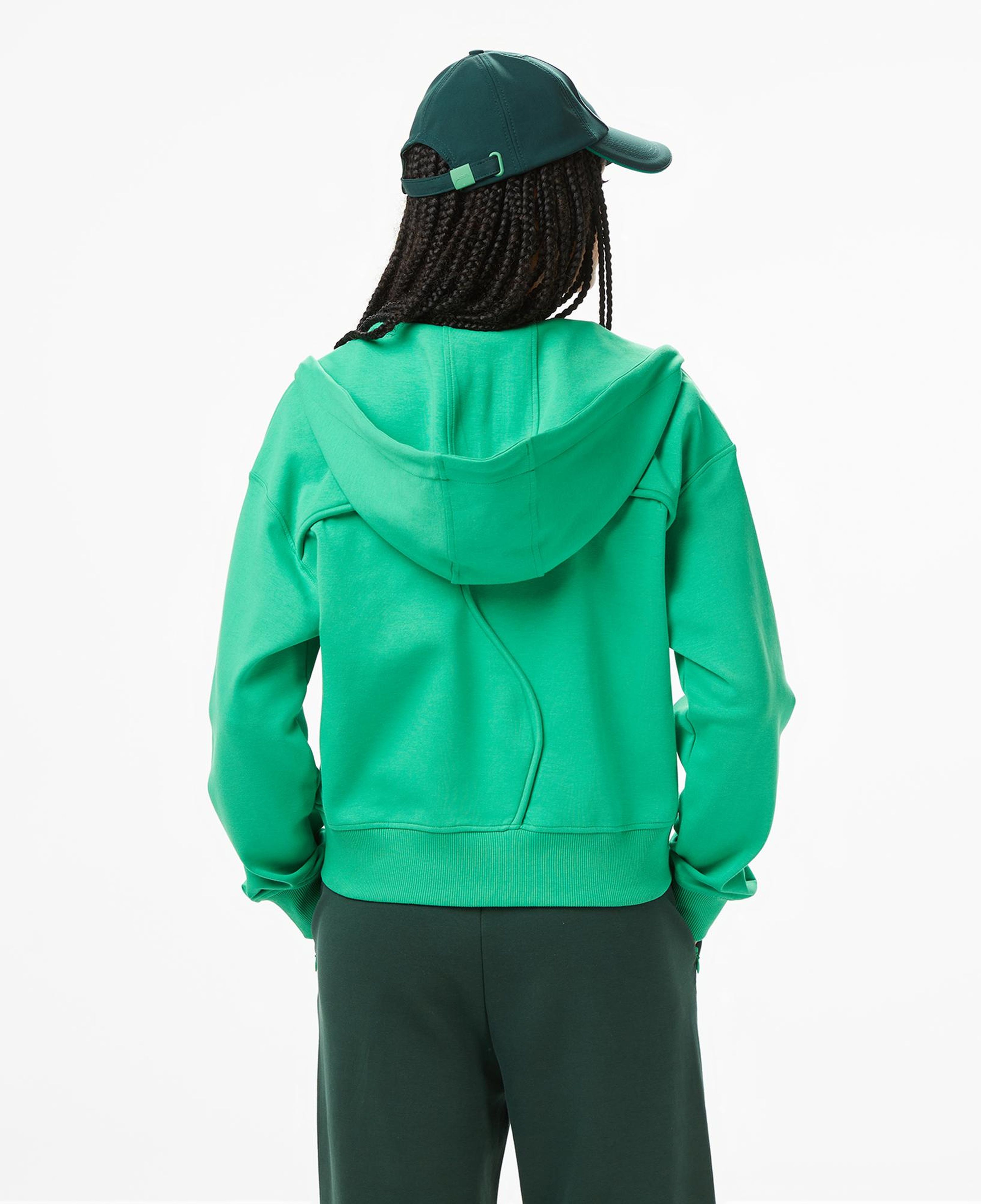 Lacoste x House of SuperStep Regular Fit Kadın Yeşil Sweatshirt