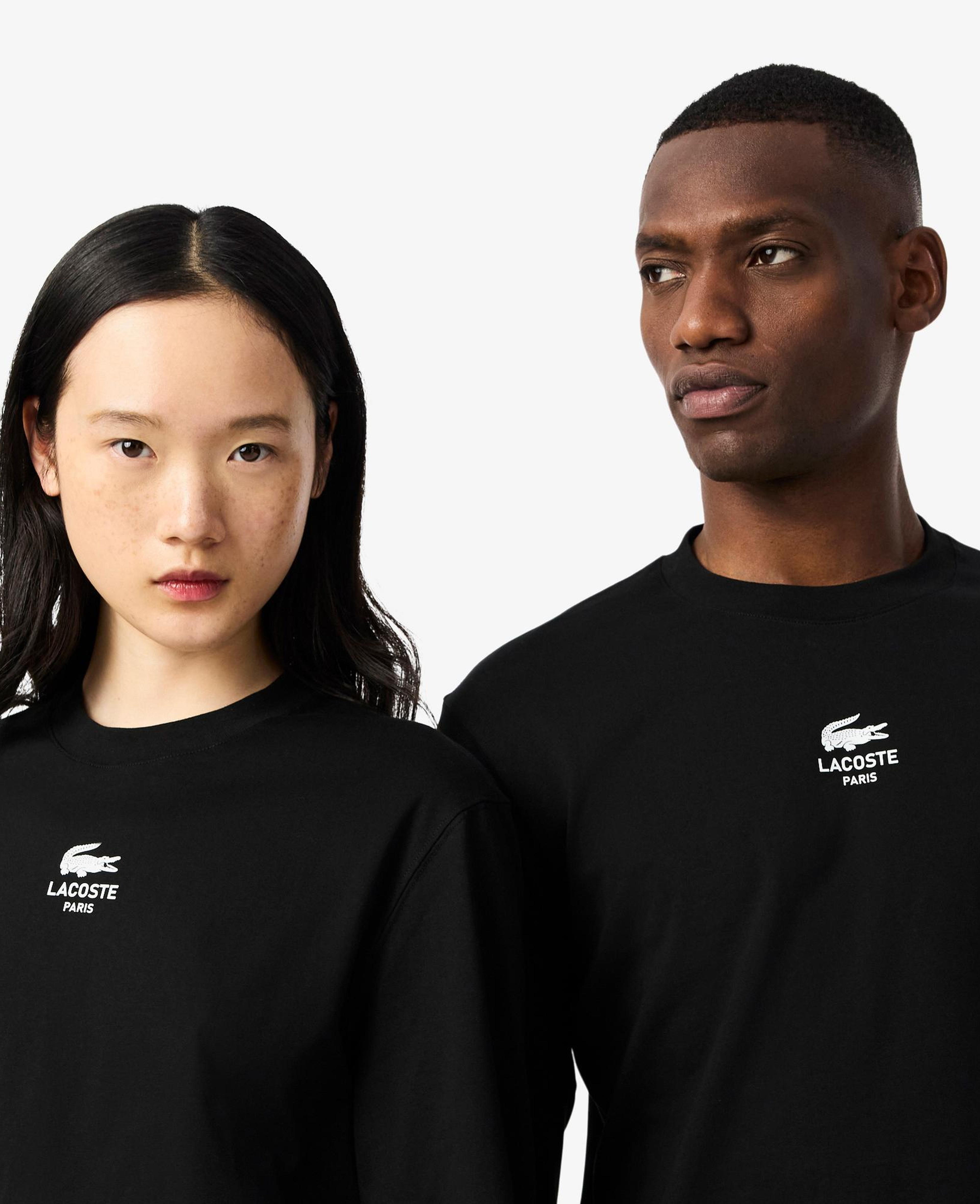 Lacoste Print Fleece Erkek Siyah T-Shirt