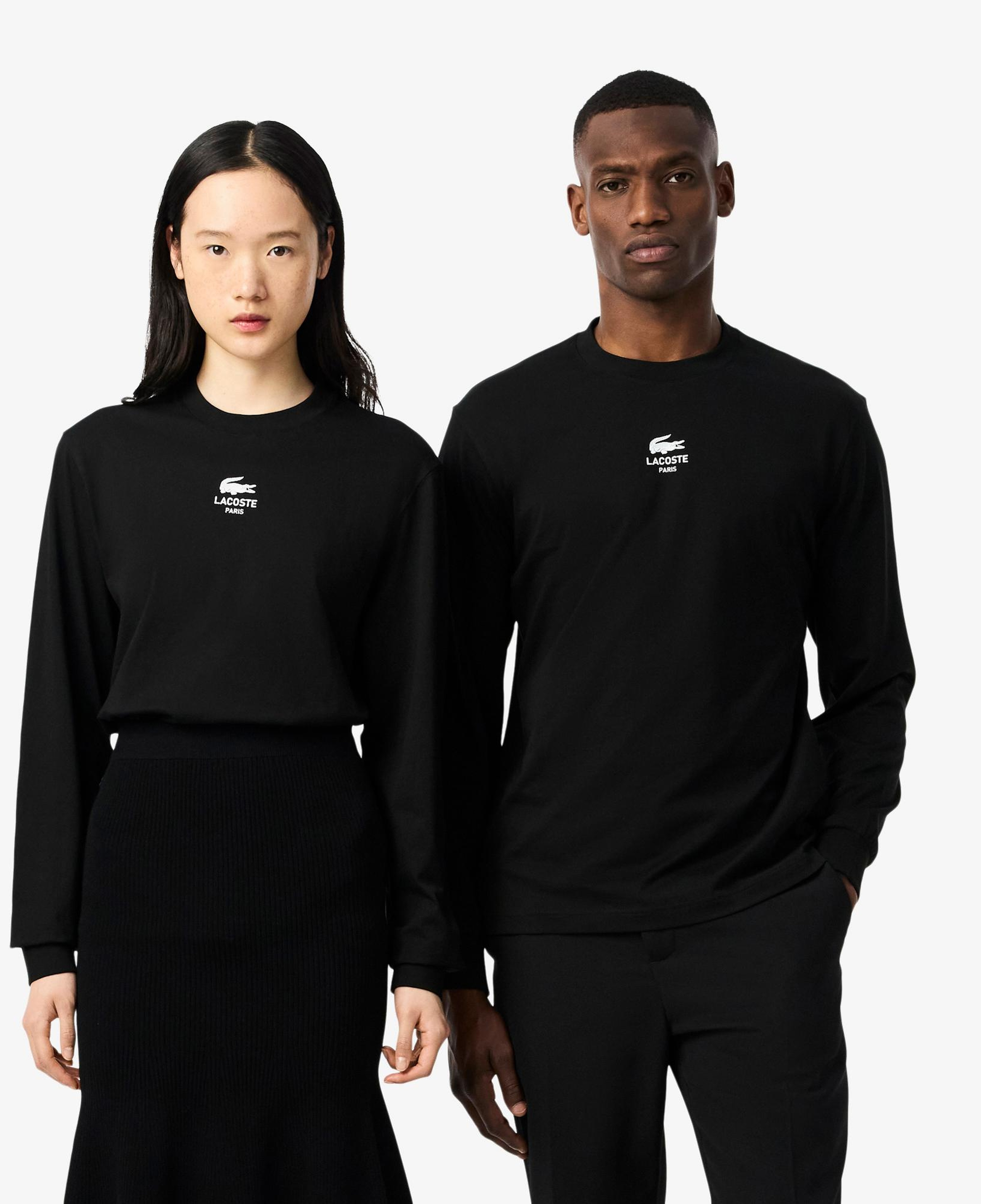 Lacoste Print Fleece Erkek Siyah T-Shirt