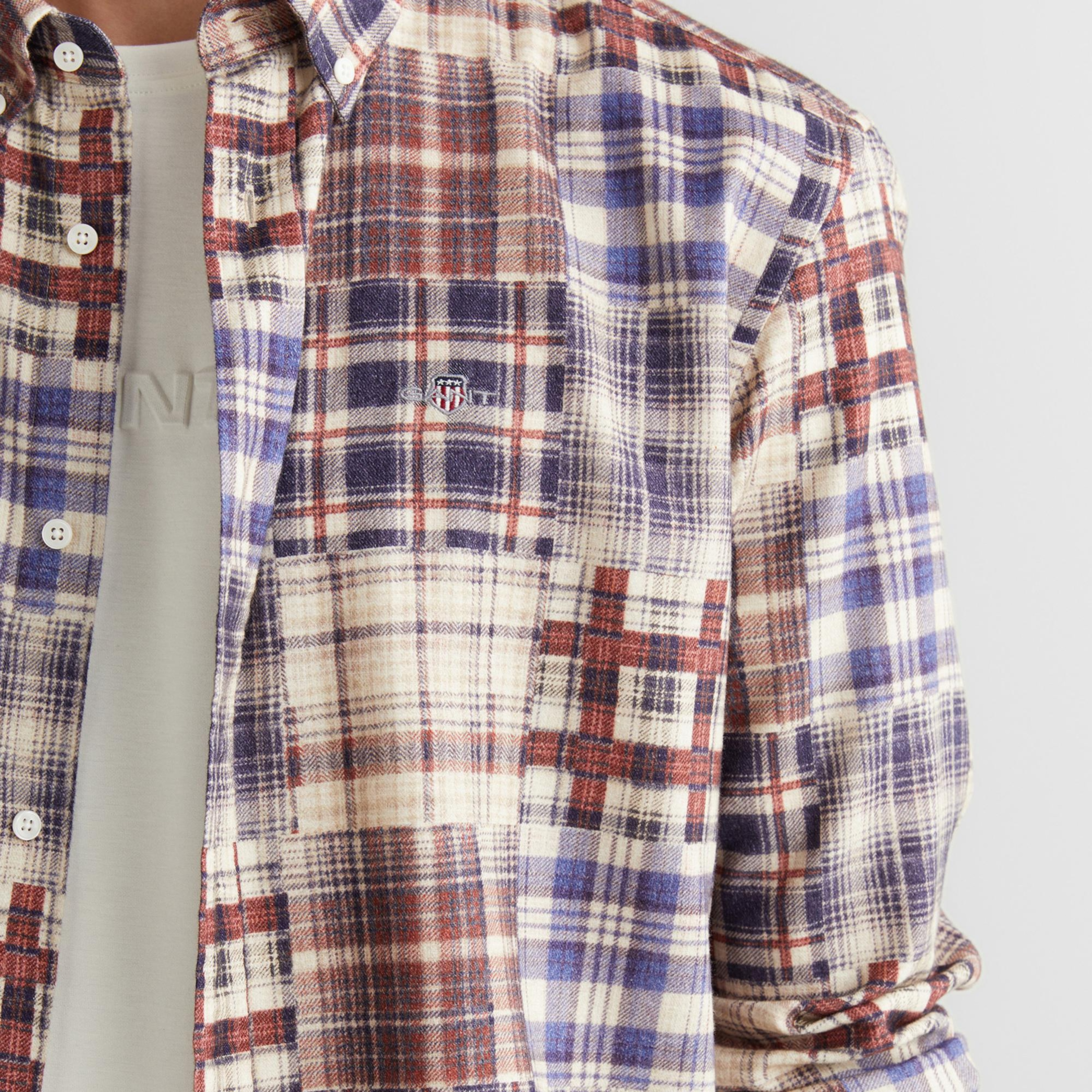 GANT Erkek Bordo Relaxed Fit  Gömlek