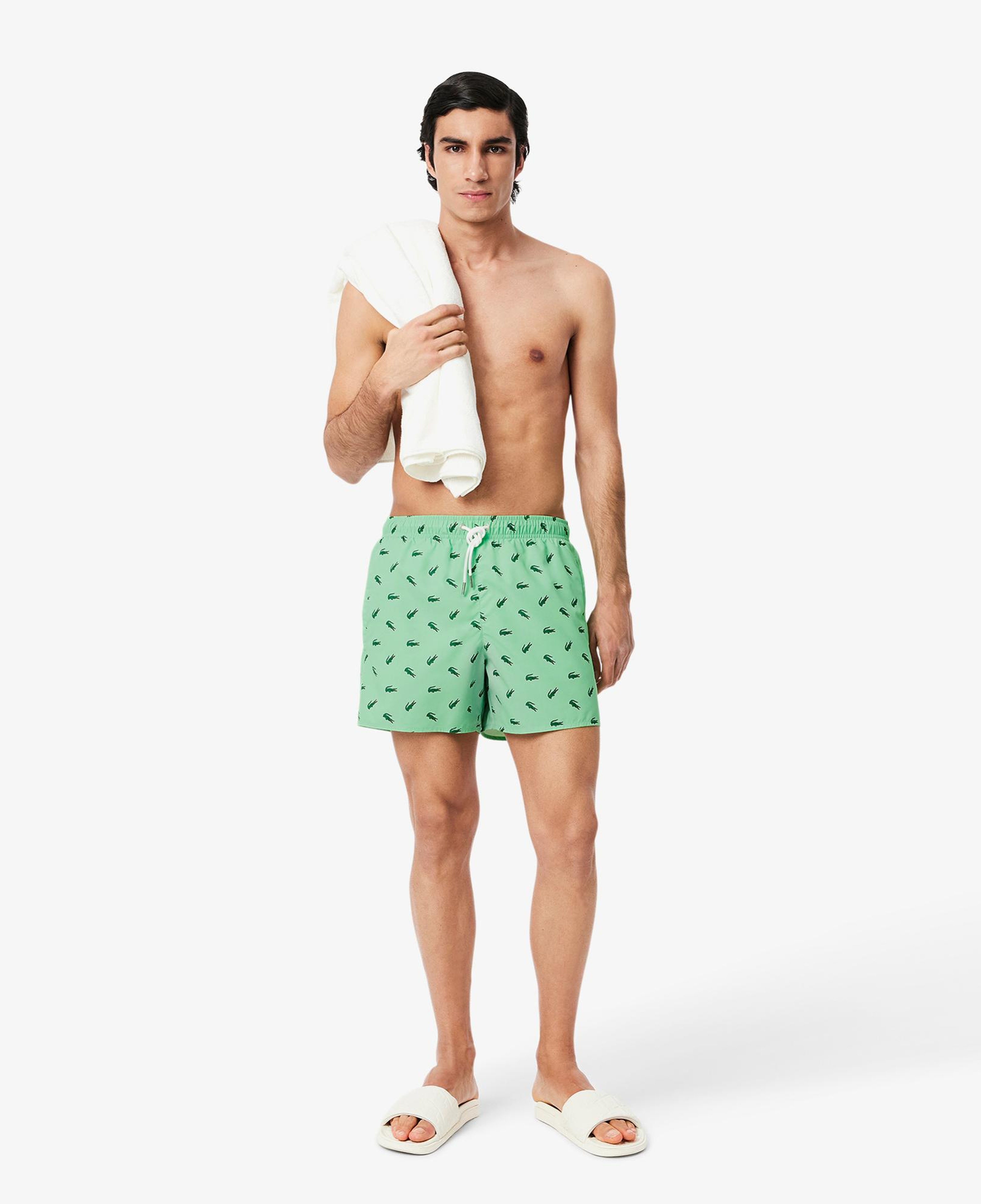 Crocodile Print Swim Trunks
