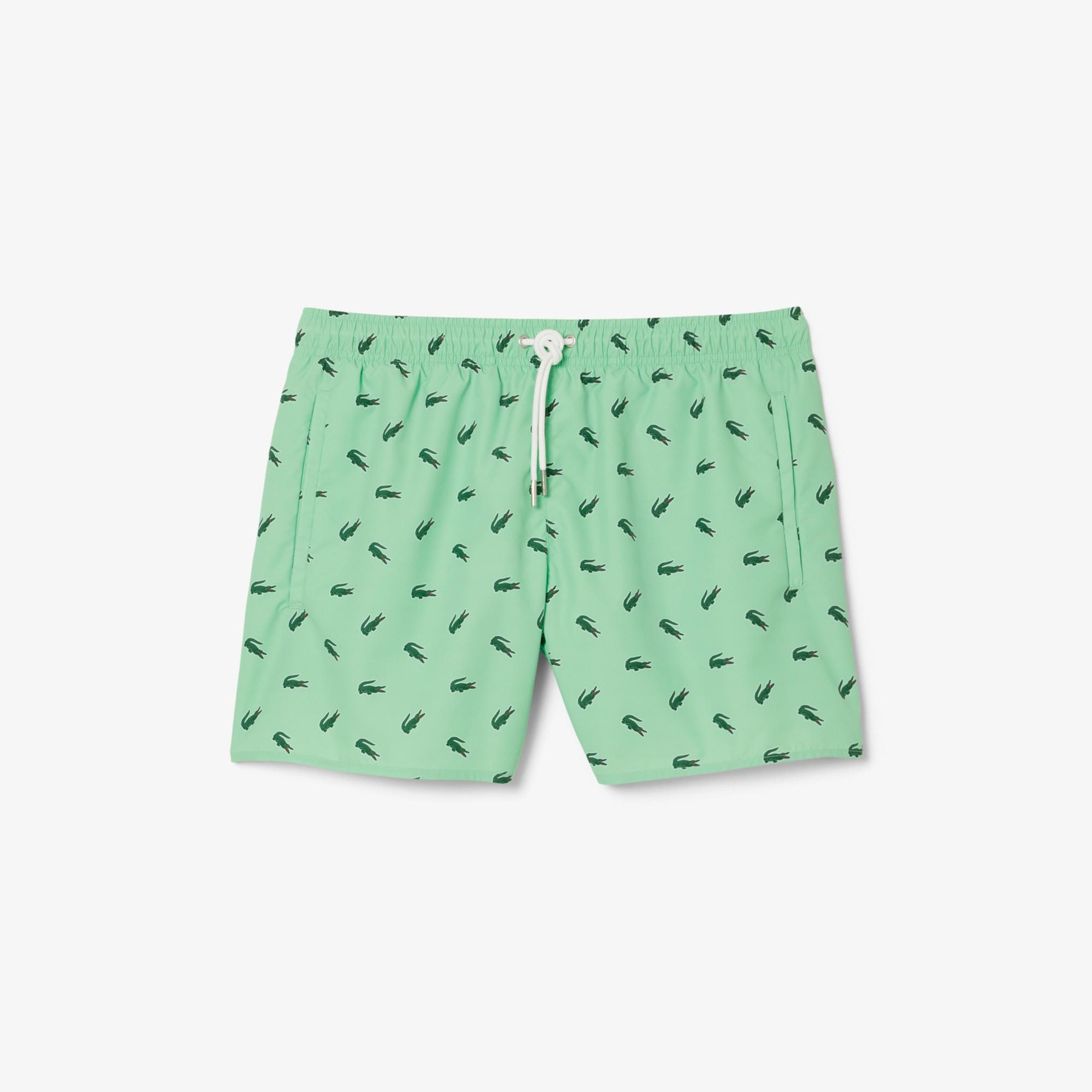 Crocodile Print Swim Trunks