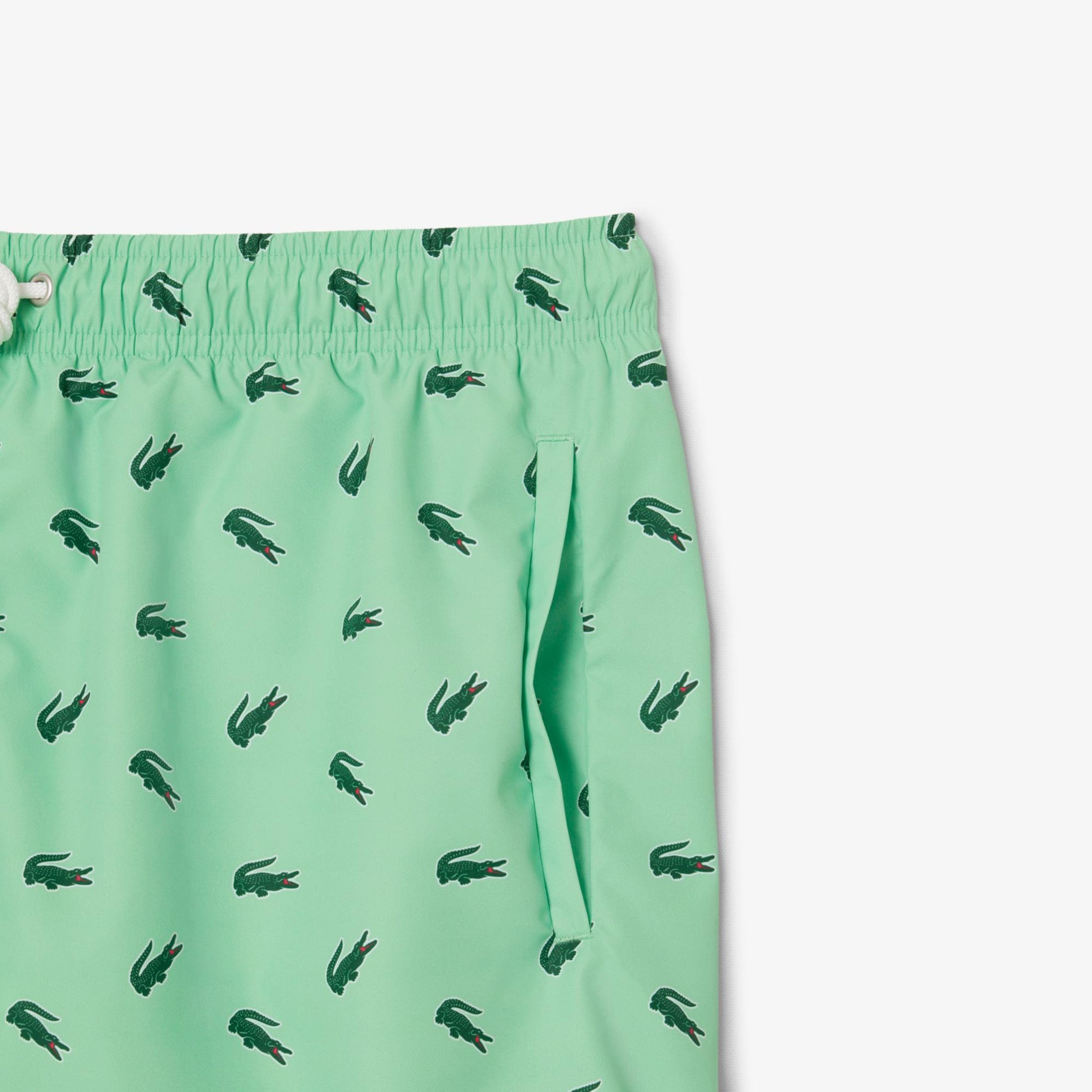 Crocodile Print Swim Trunks