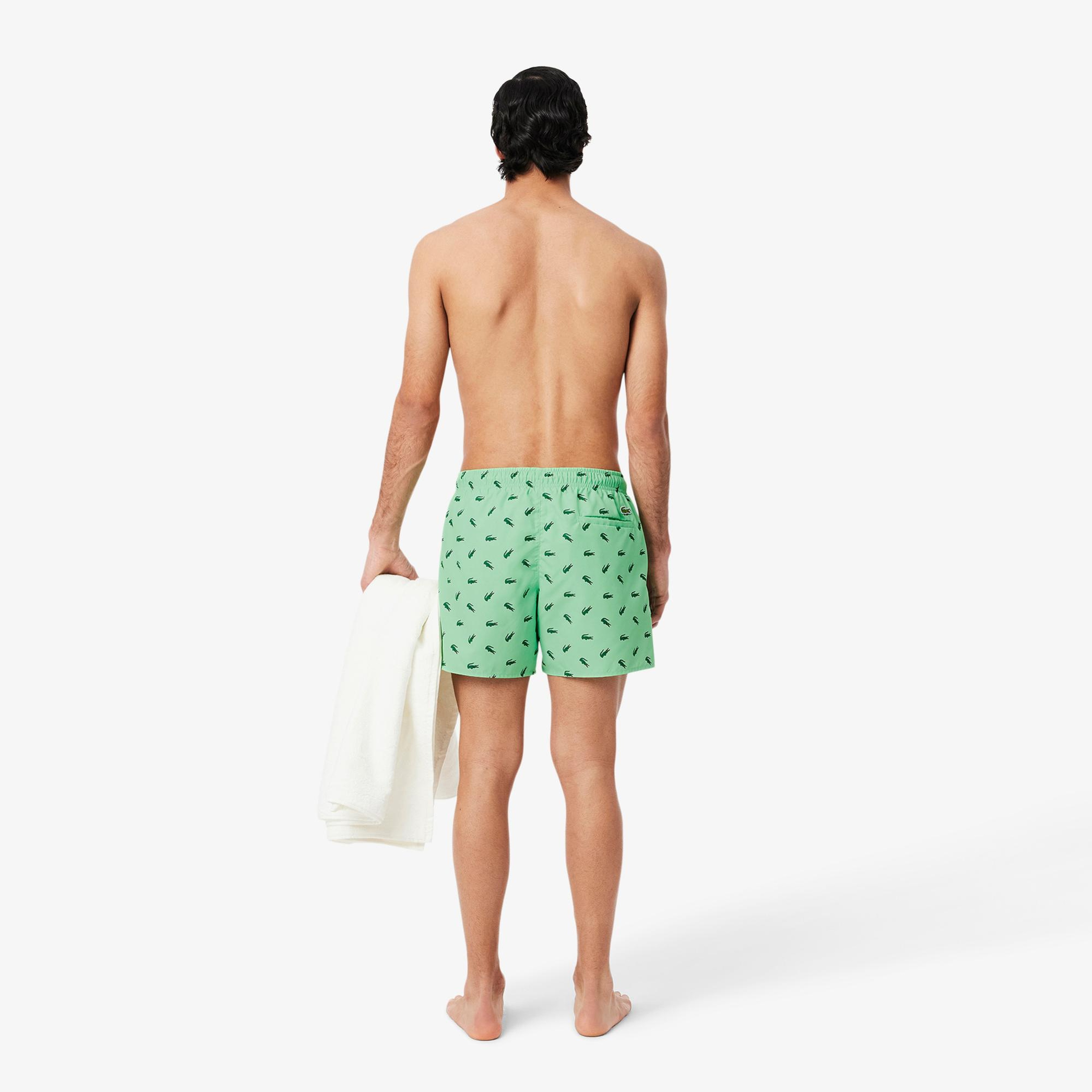 Crocodile Print Swim Trunks