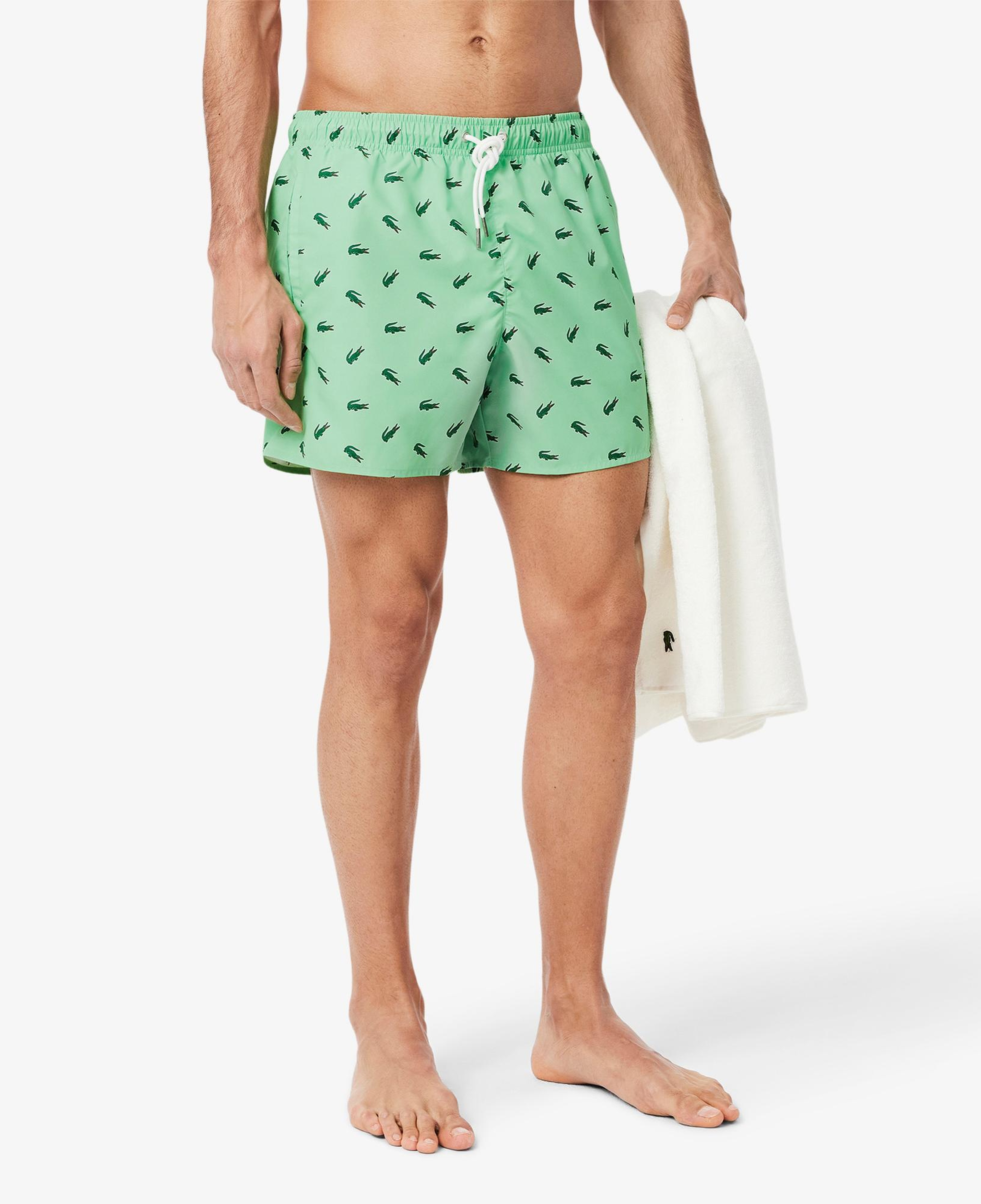 Crocodile Print Swim Trunks