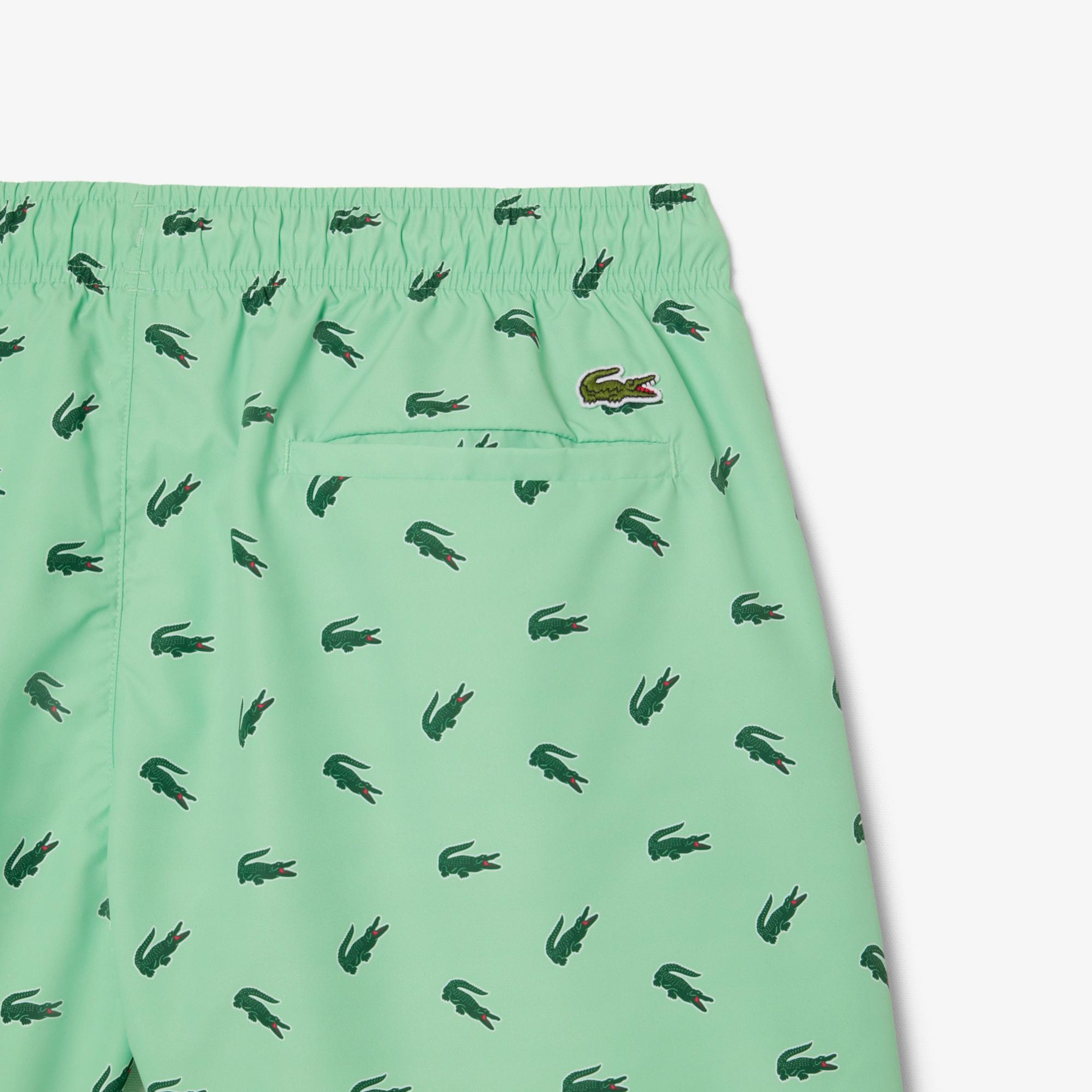 Crocodile Print Swim Trunks