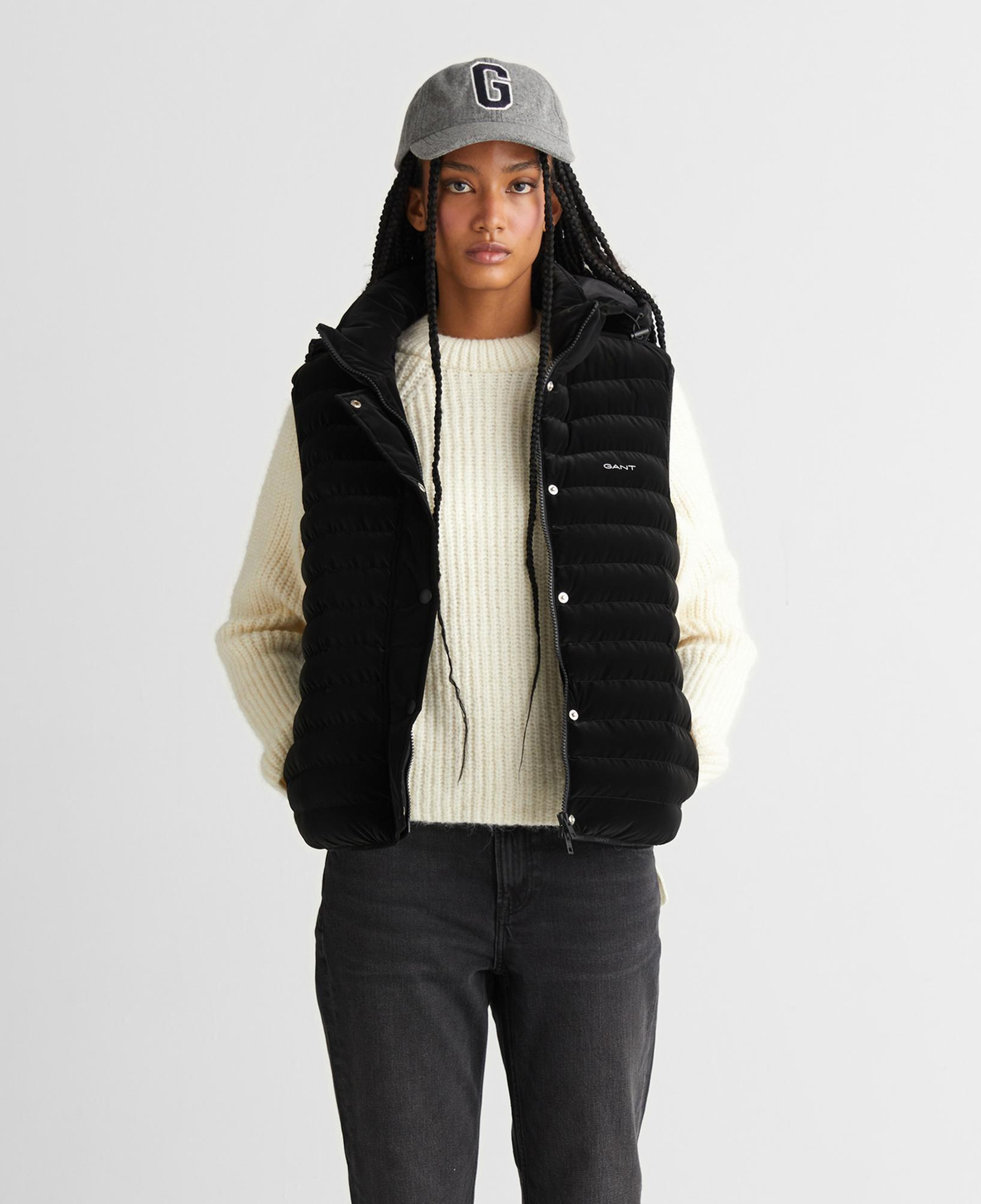 GANT Kadın Siyah Regular Fit Yelek