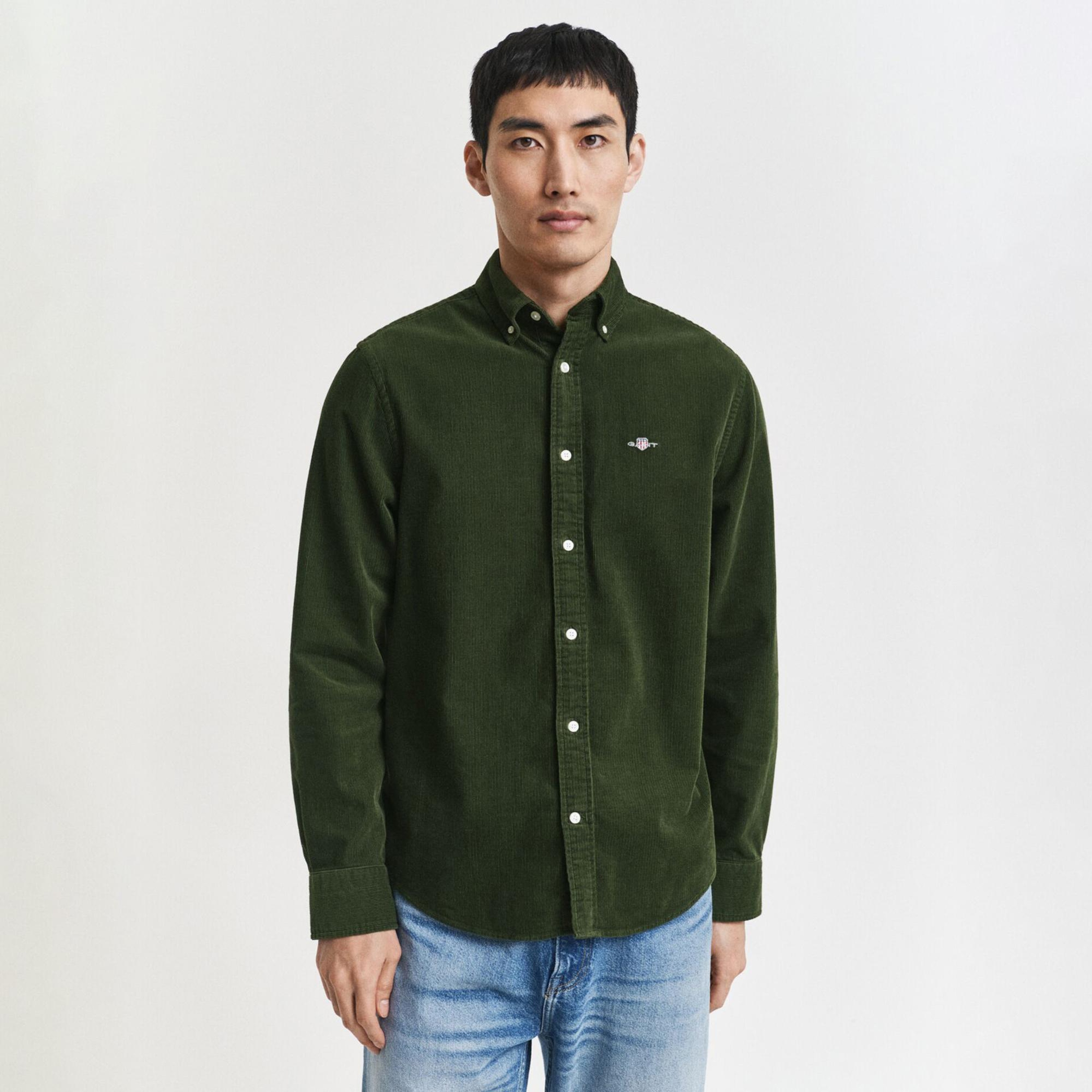 GANT Erkek Haki Regular Fit Düğmeli Gömlek