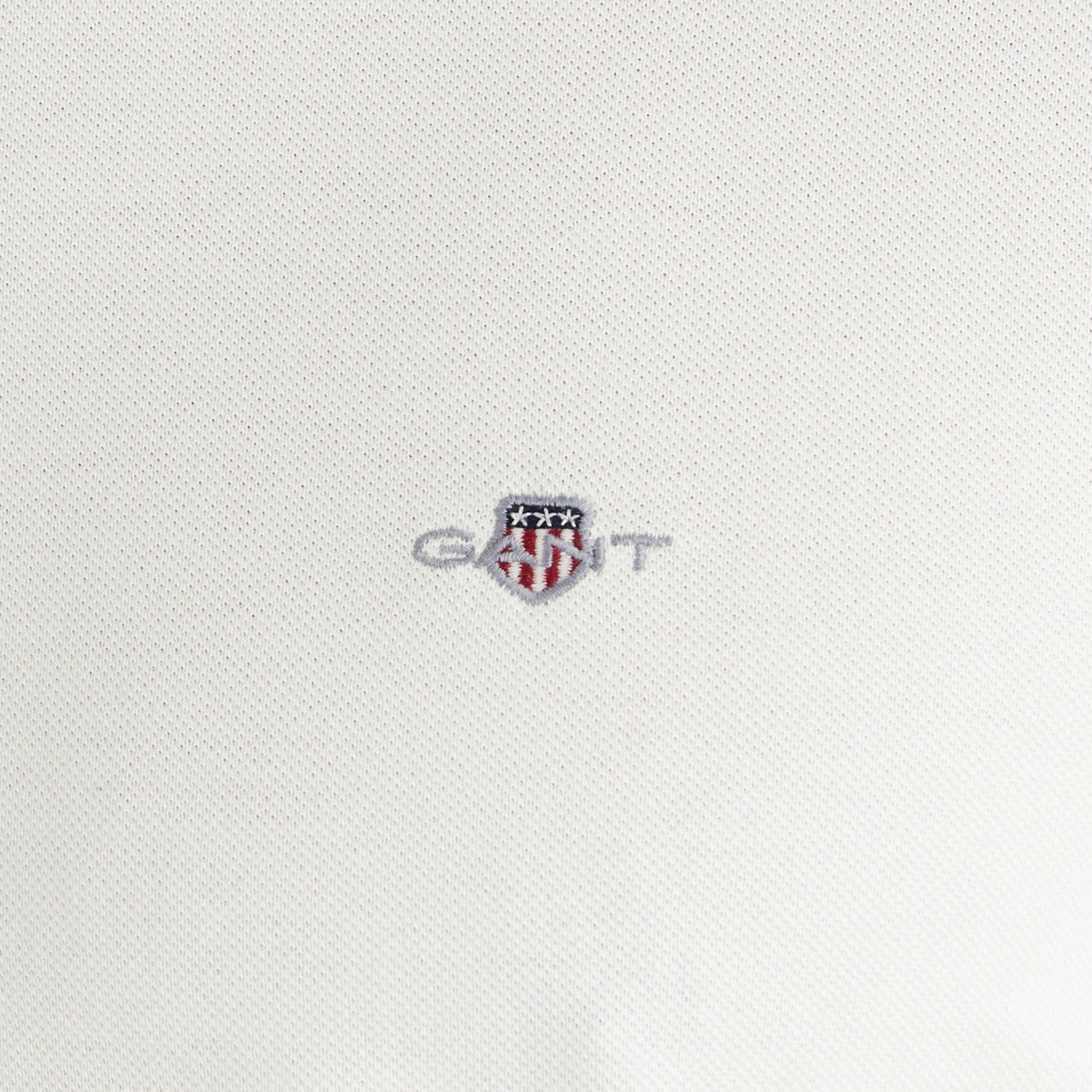 GANT Erkek Beyaz Regular Fit Bisiklet Yaka T-Shirt