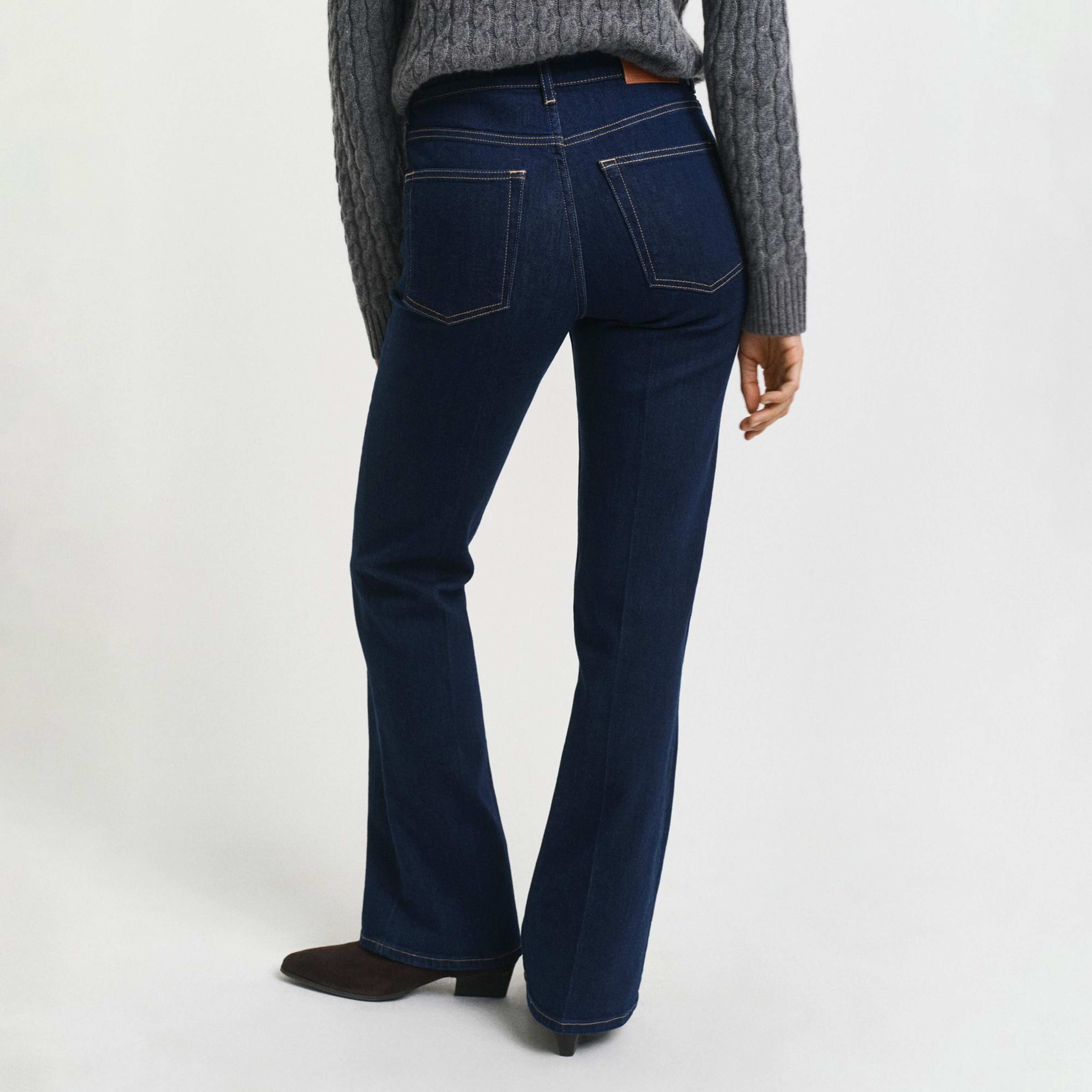 GANT Kadın Lacivert Slim Fit Flare Jean