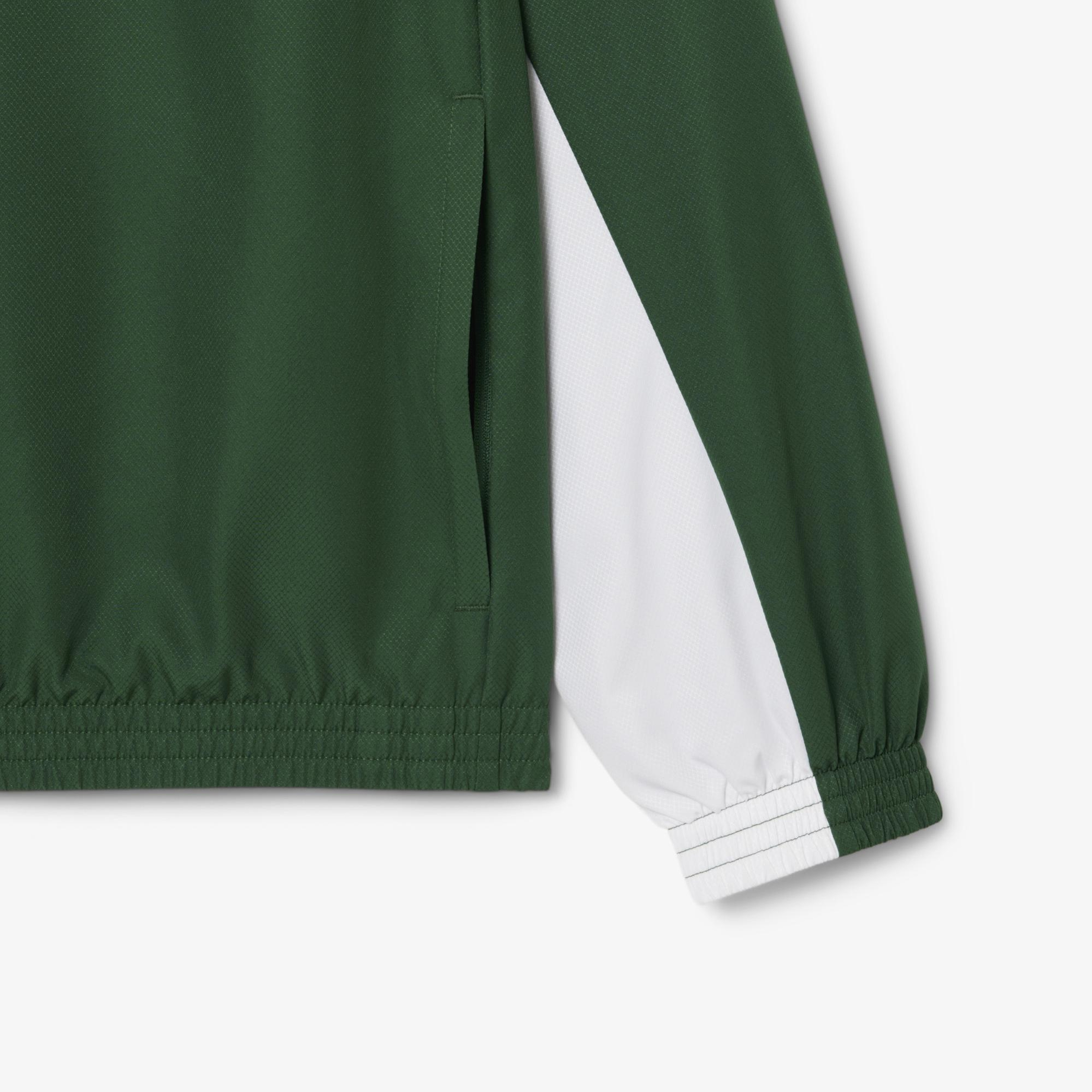 Lacoste Erkek Regular Fit Kapüşonlu Renk Bloklu Yeşil Ceket