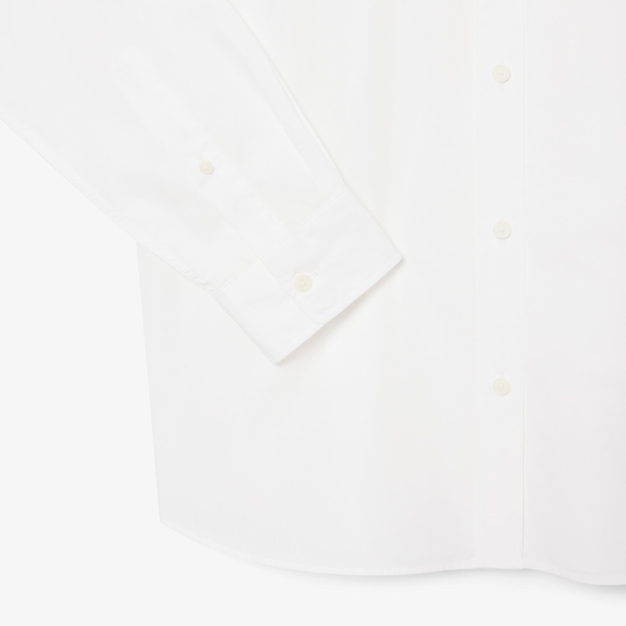 Lacoste Erkek Regular Fit Düğmeli Yaka Beyaz Gömlek