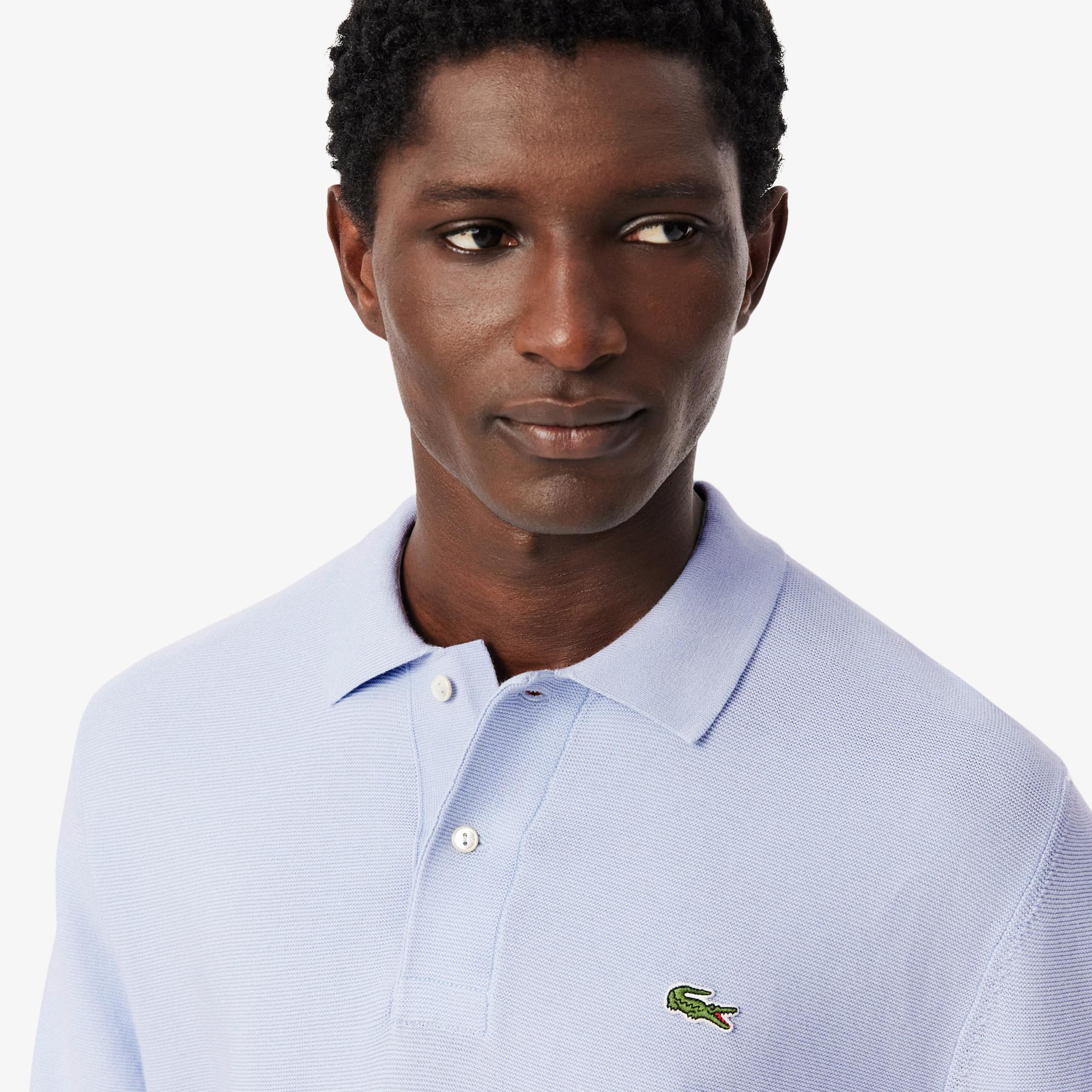Lacoste Erkek Classic Fit Kısa Kollu Polo Yaka Açık Mavi Triko