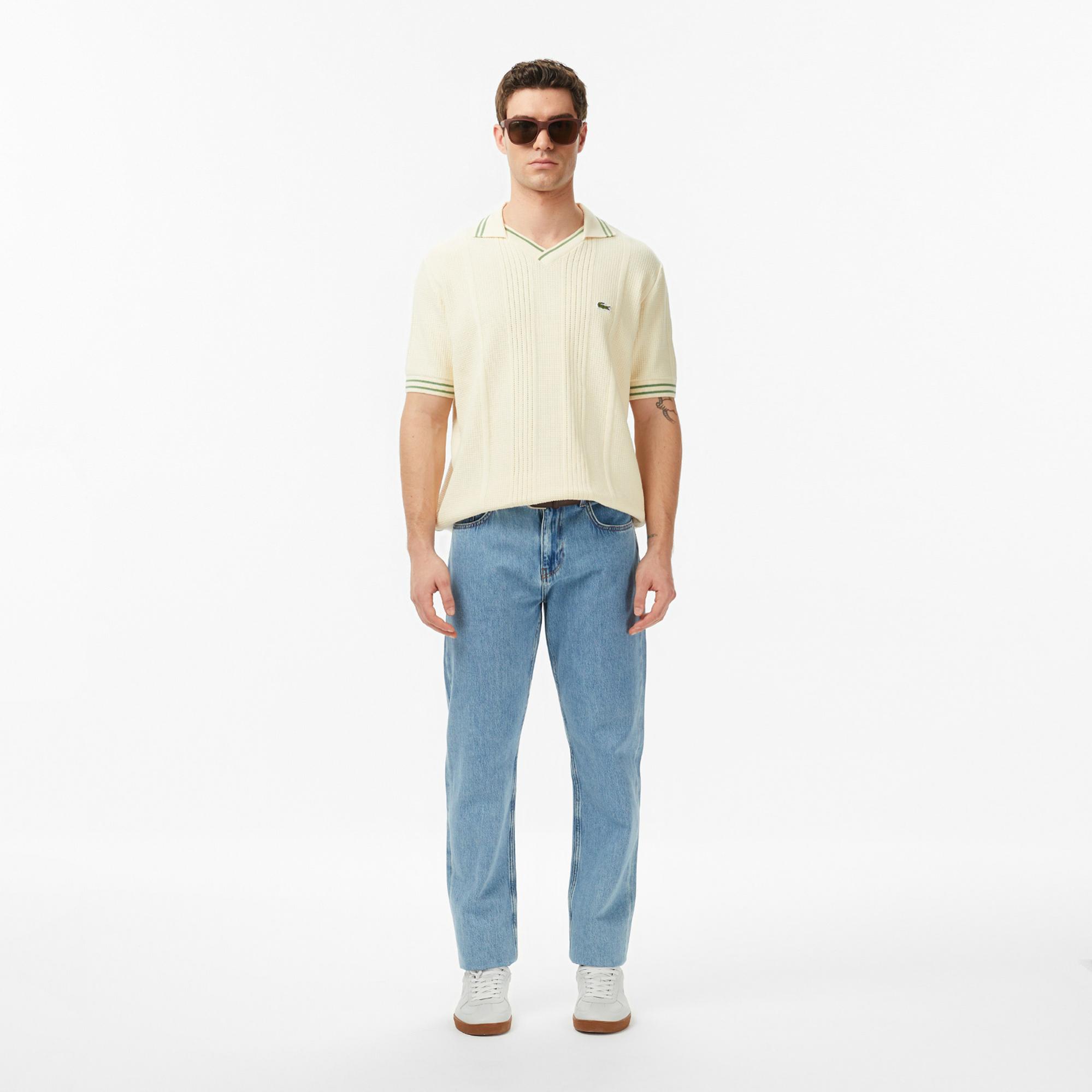 Lacoste Erkek Classic Fit Kısa Kollu Polo Yaka Bej Triko