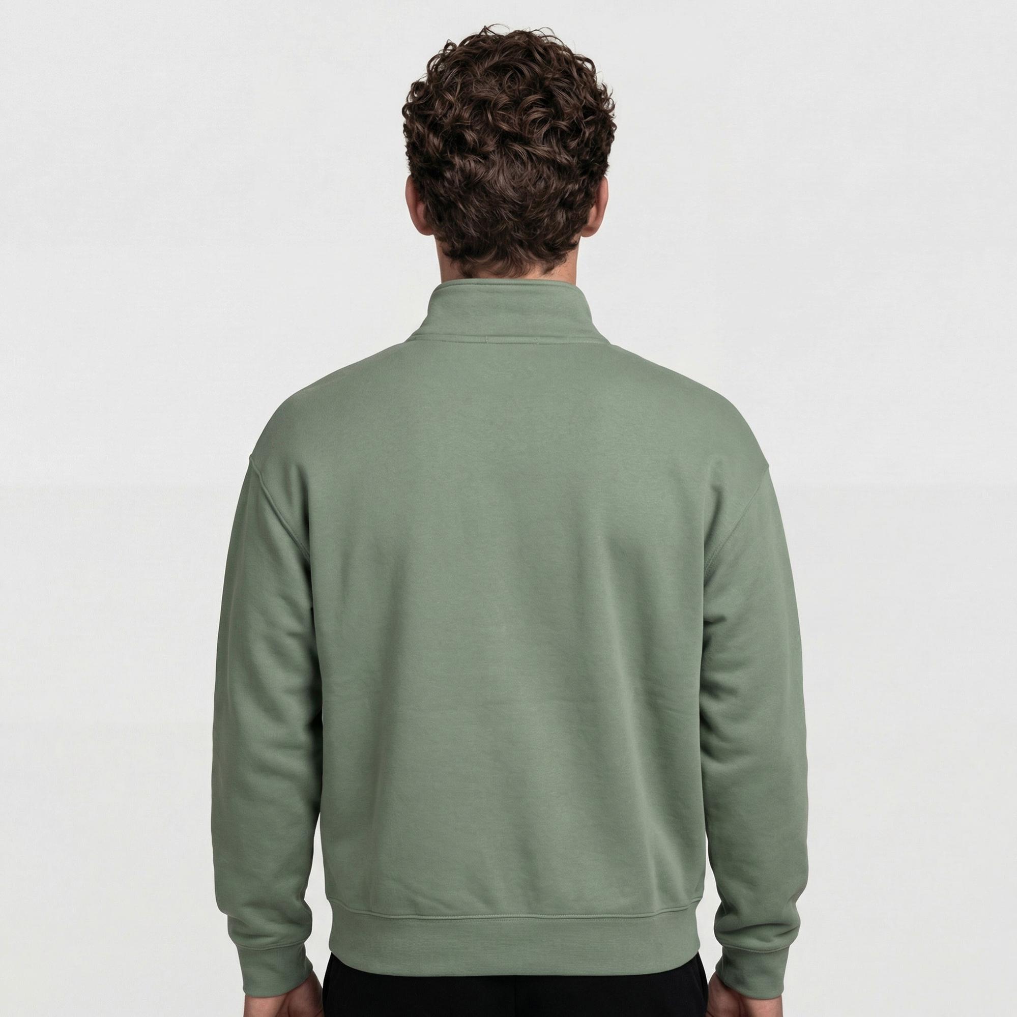 Lacoste Heavy Fleece Zipper Neck Unisex Yeşil Sweatshirt