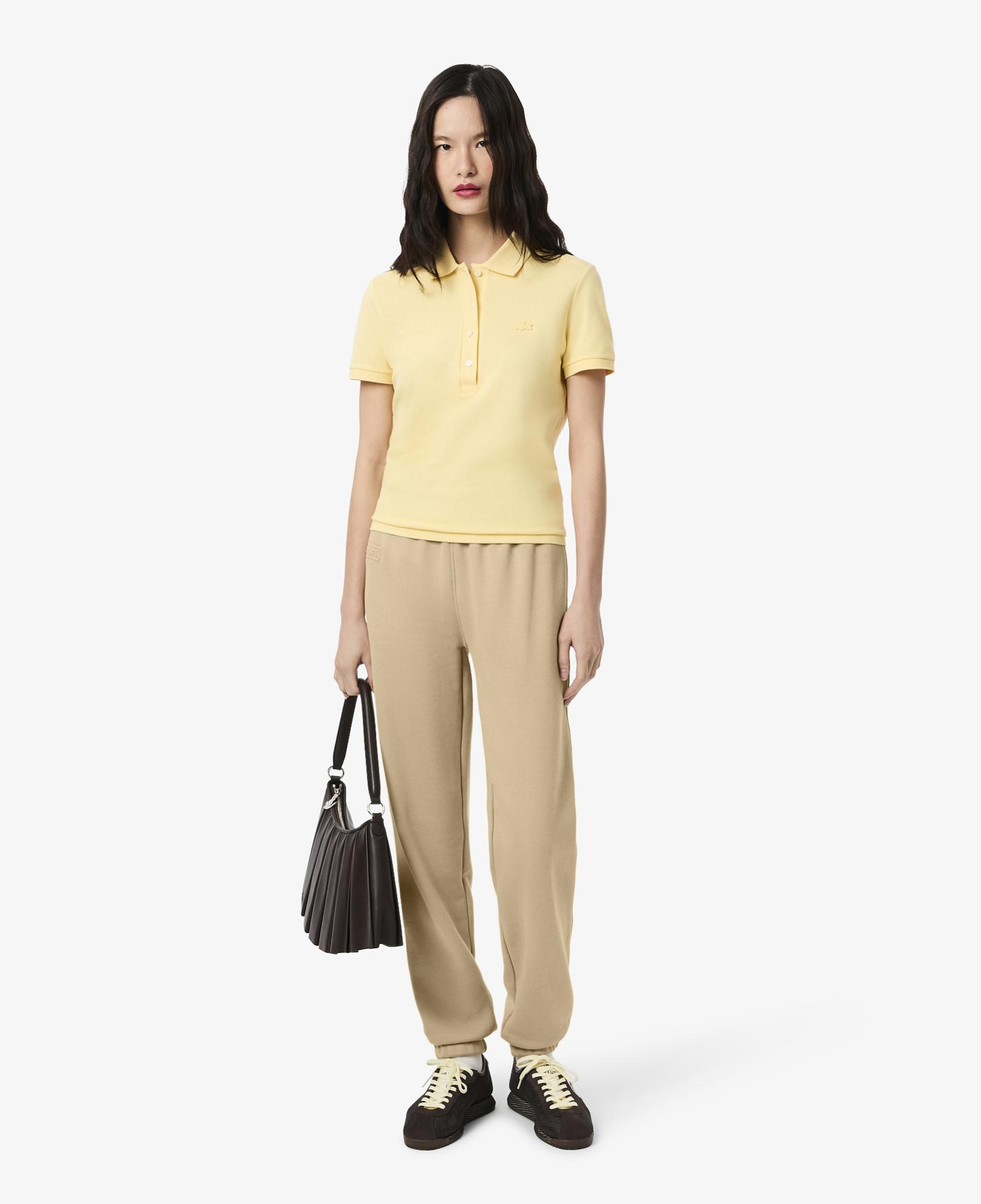 Lacoste Embossed Logo Kadın Bej Eşofman Altı