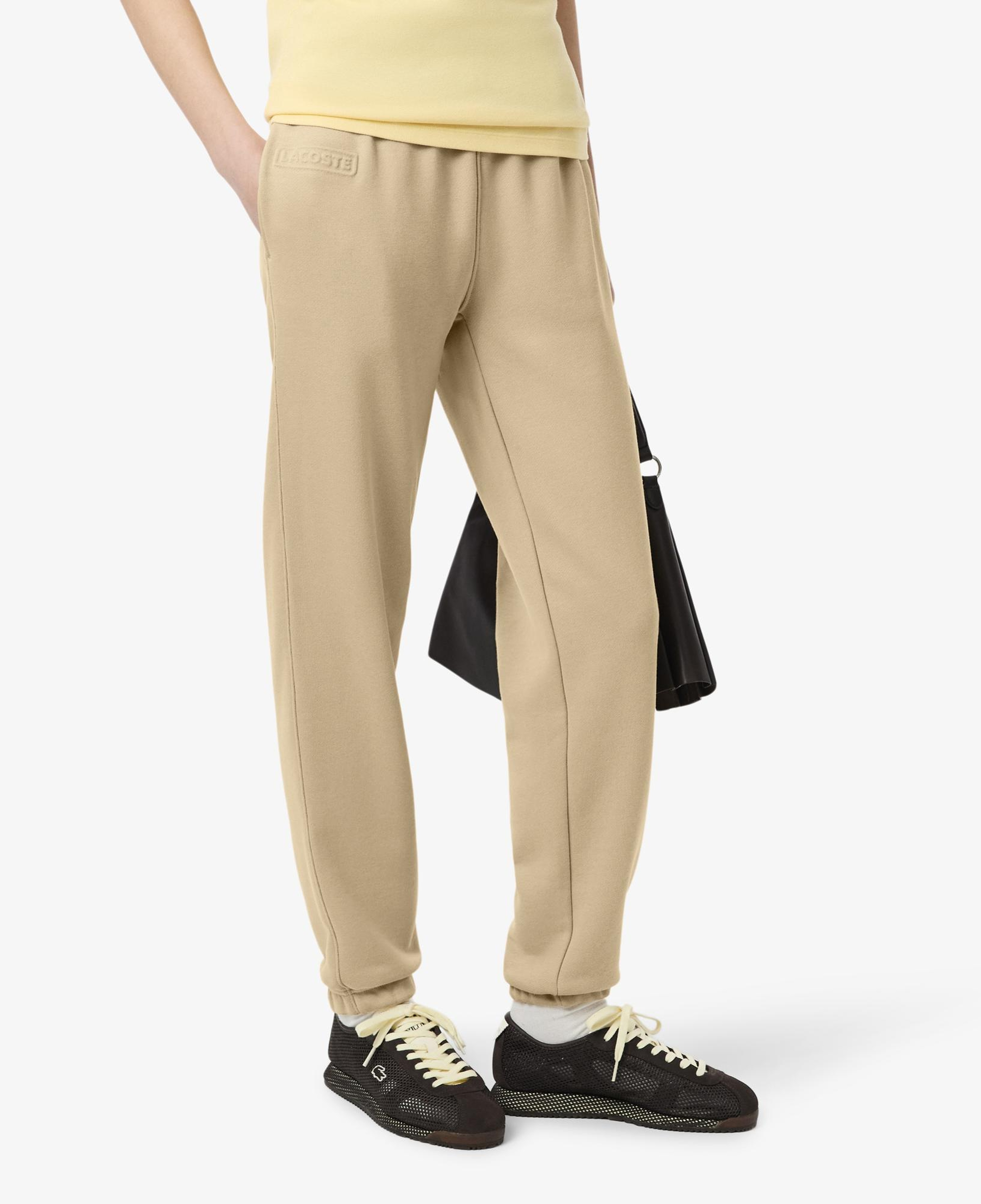 Lacoste Embossed Logo Kadın Bej Eşofman Altı