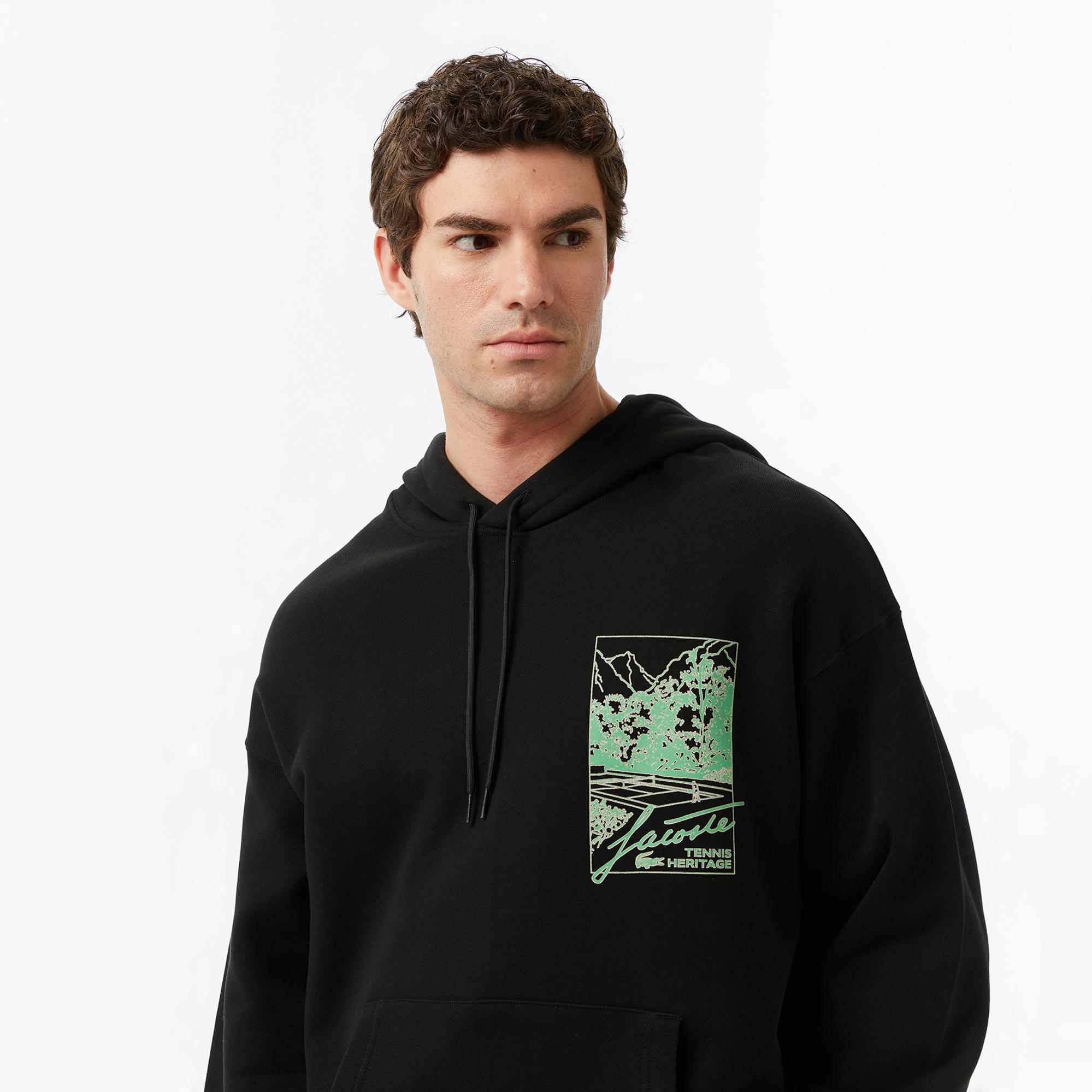 Lacoste Classic Erkek Siyah Sweatshirt