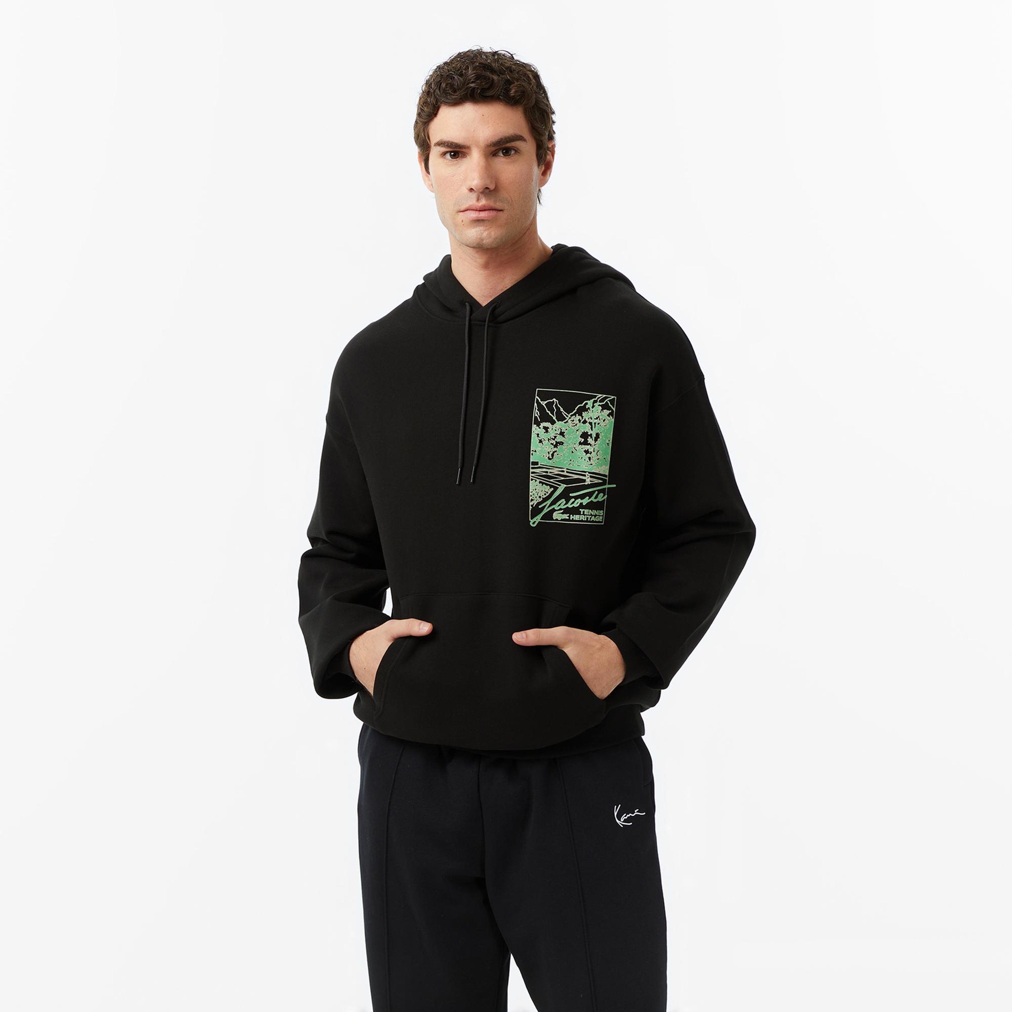 Lacoste Classic Erkek Siyah Sweatshirt