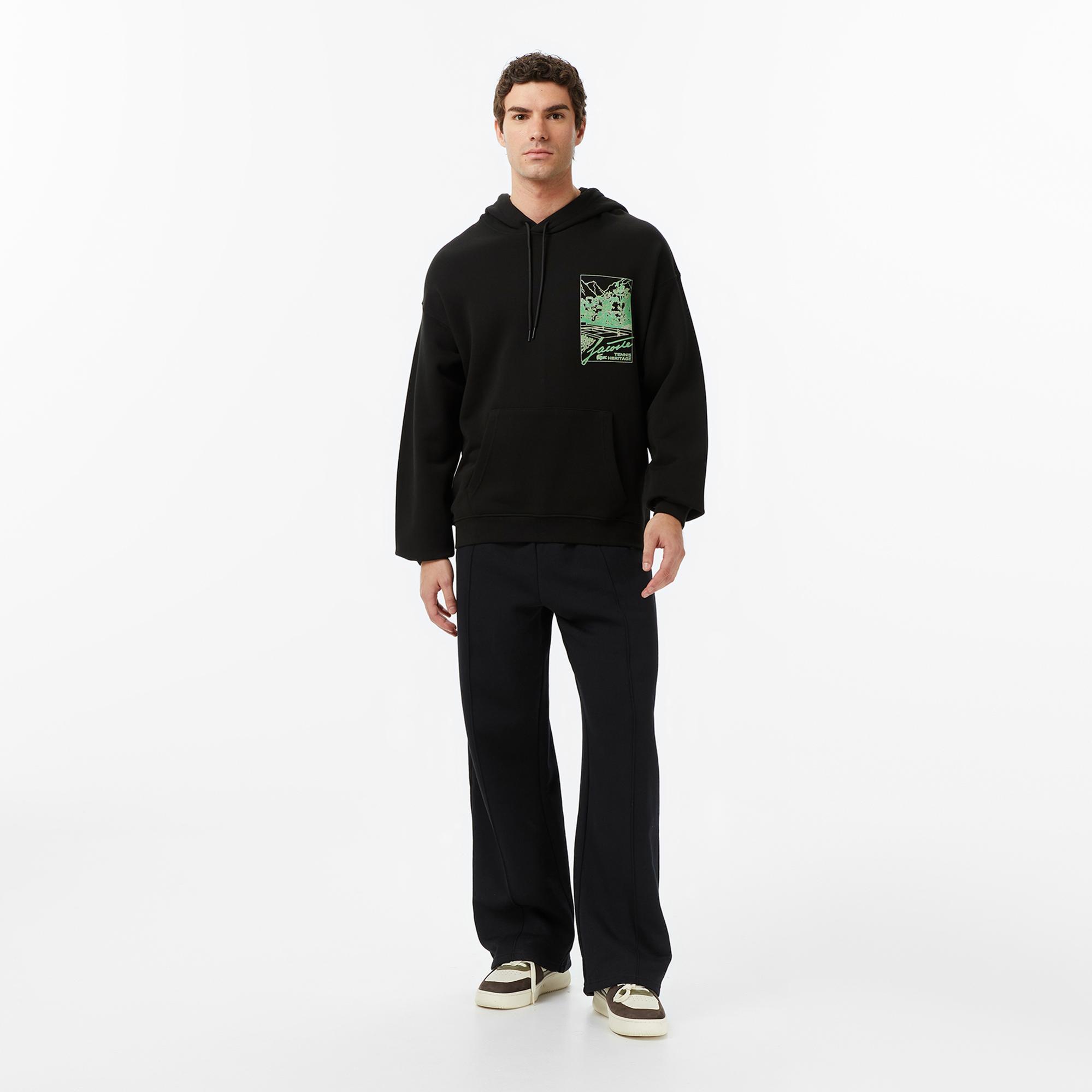 Lacoste Classic Erkek Siyah Sweatshirt