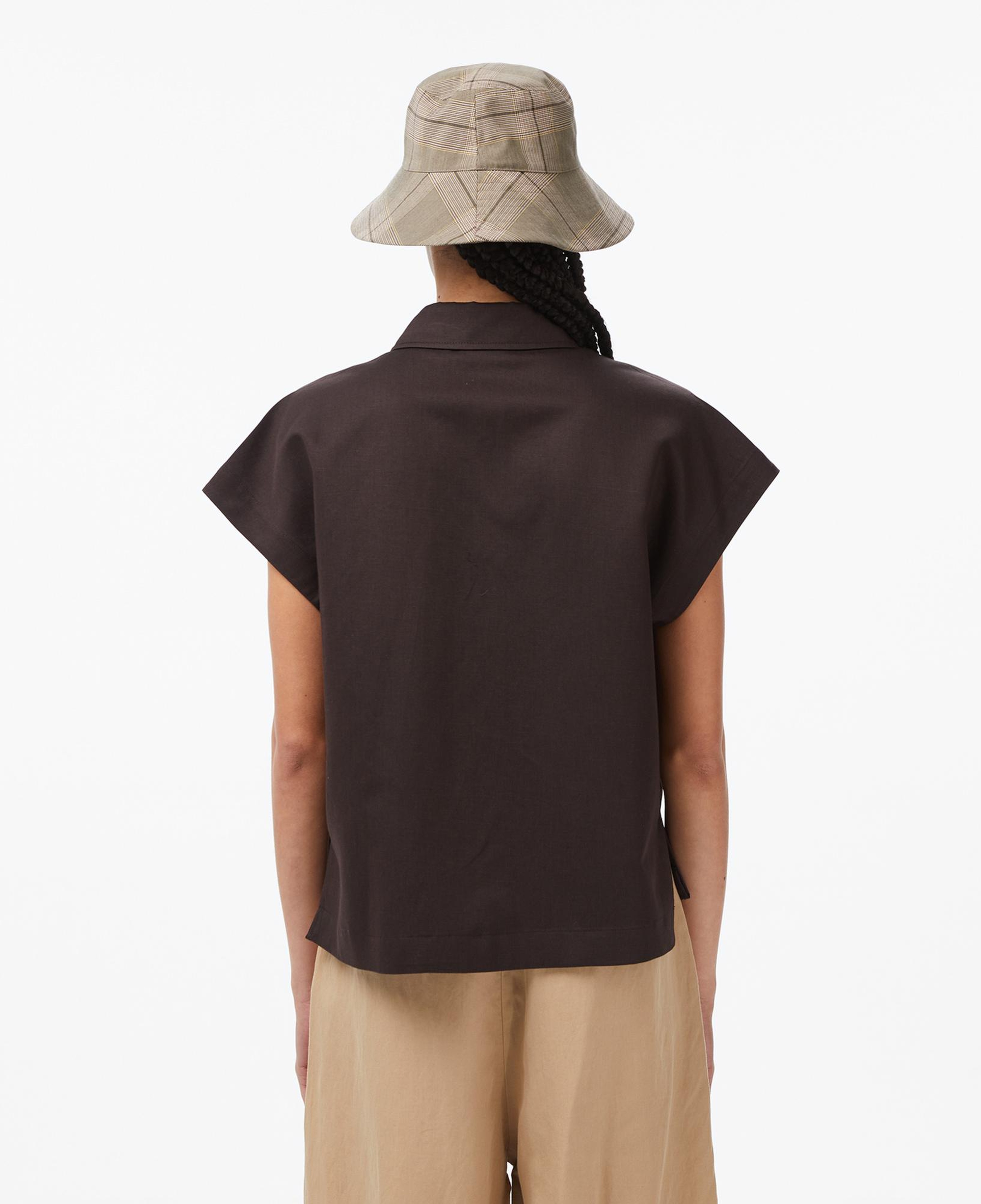 Lacoste Kadın Regular Fit Kısa Kollu Düğmeli Yaka Kahverengi Gömlek