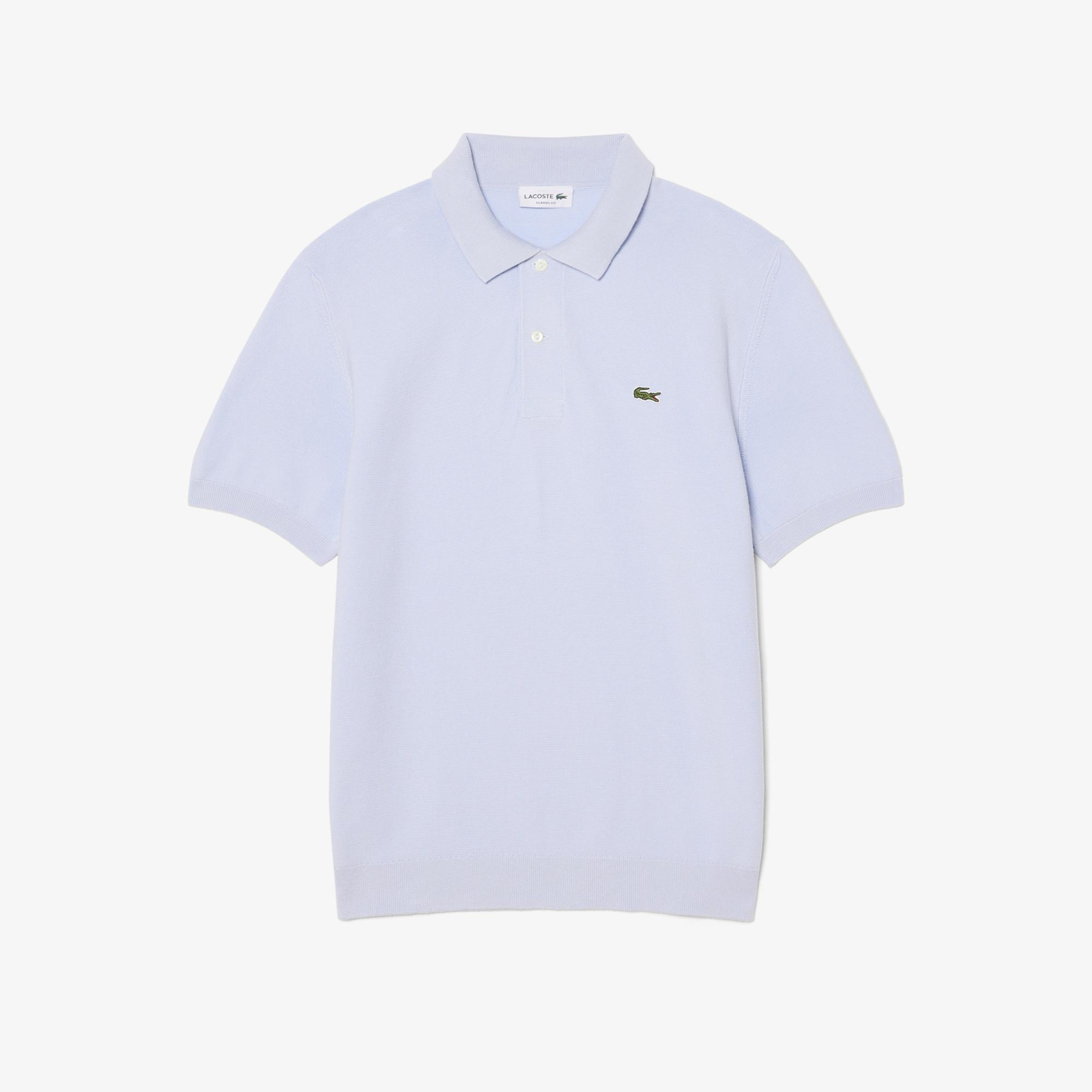 Lacoste Erkek Classic Fit Kısa Kollu Polo Yaka Açık Mavi Triko