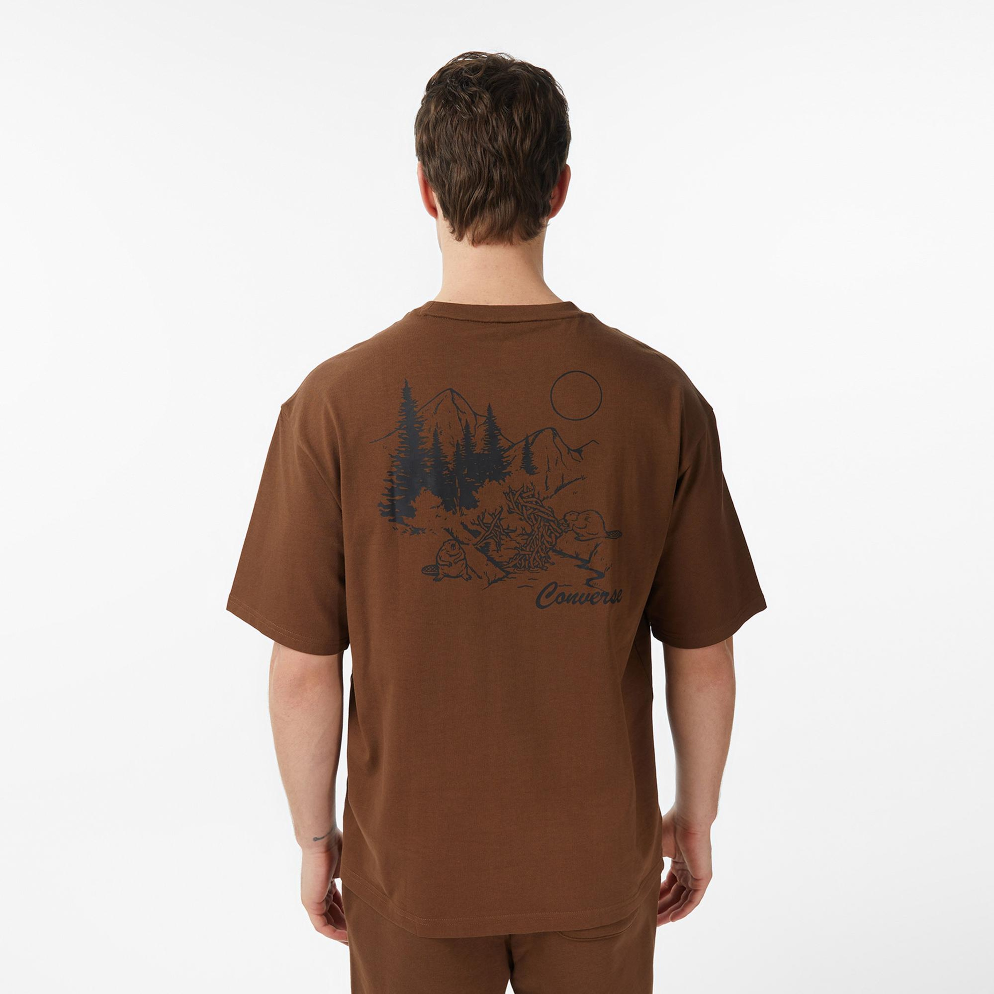 Converse Erkek Kahverengi T-Shirt