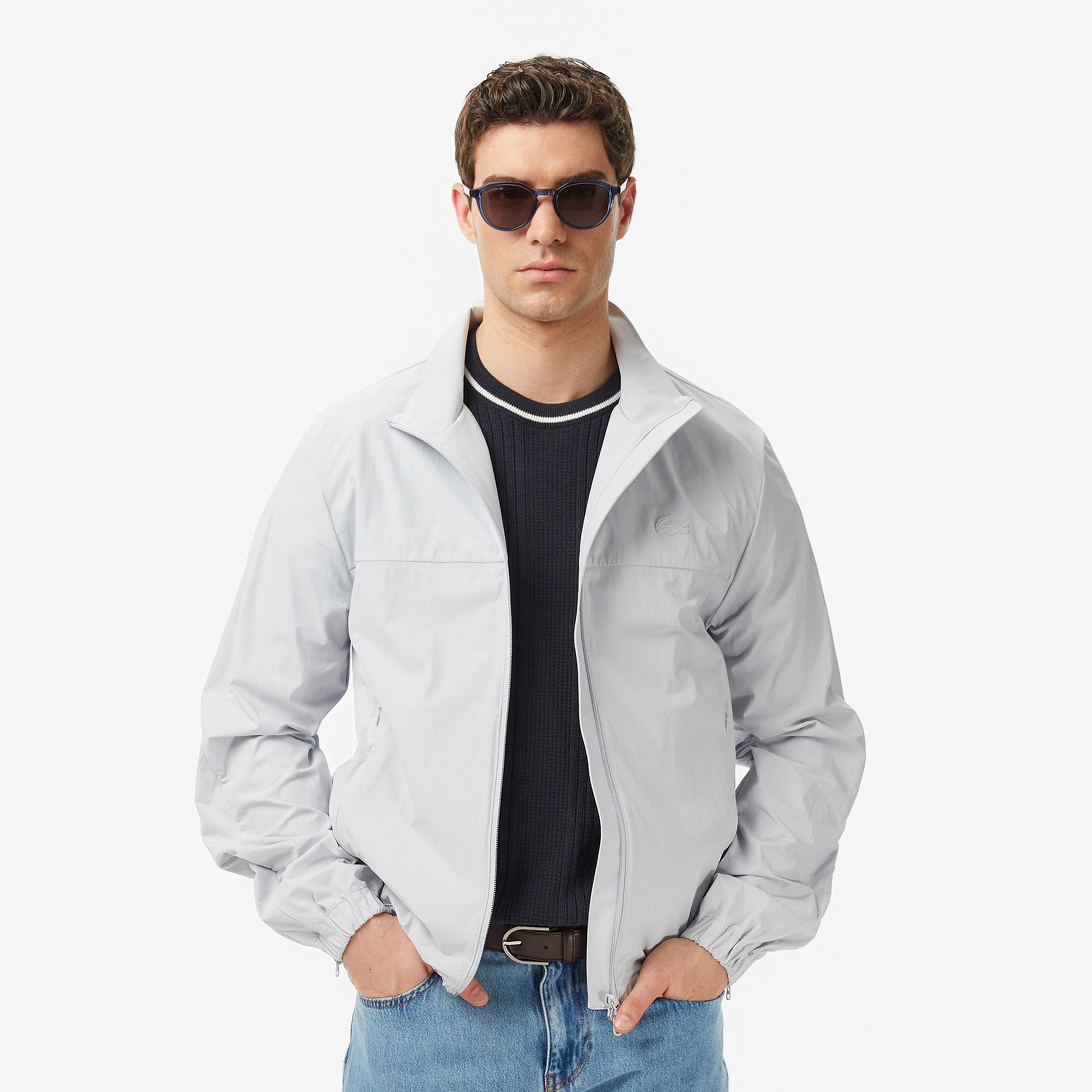 Lacoste Erkek Regular Fit Dik Yaka Gri Mont