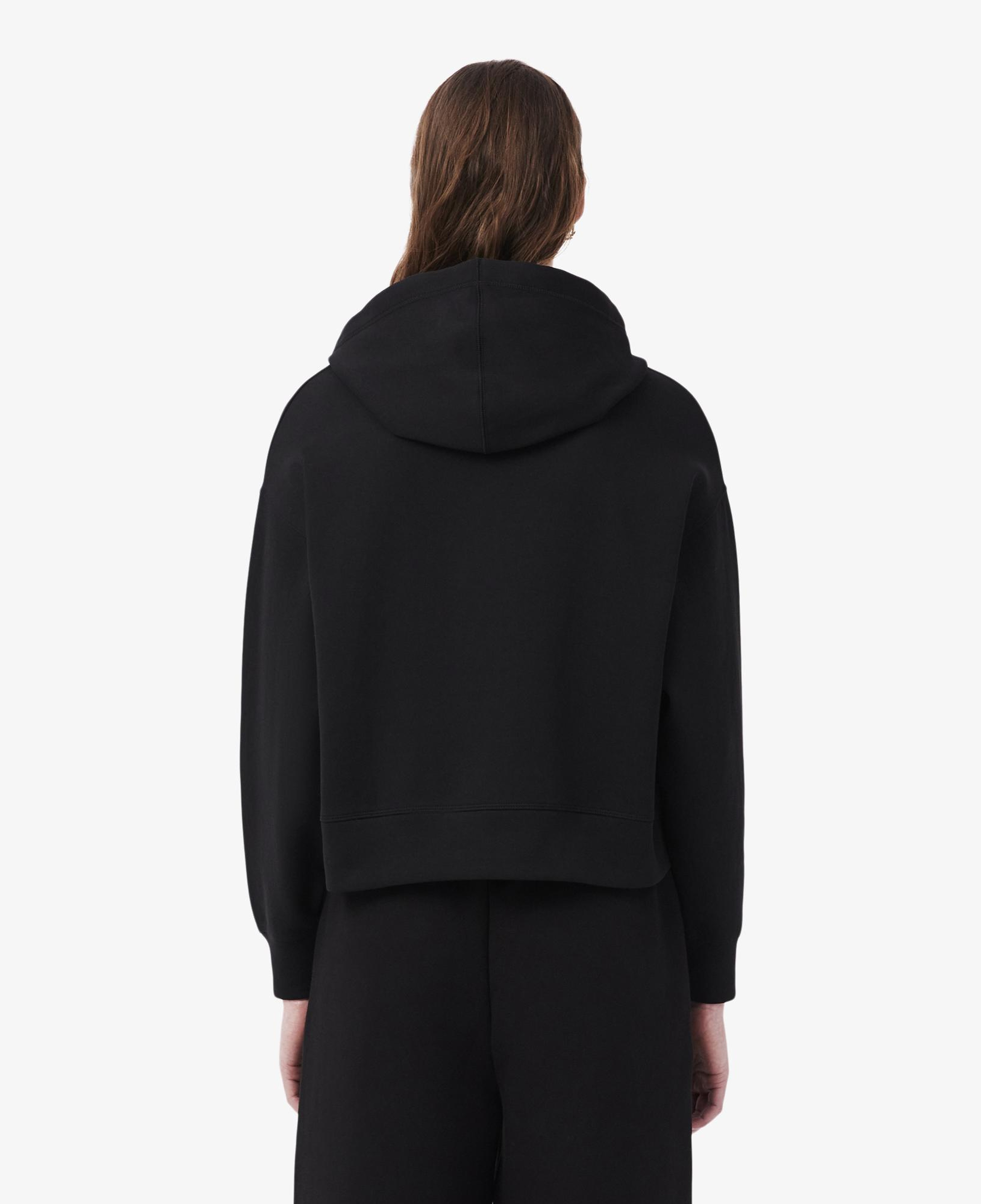 Lacoste Kadın Oversize Fit Kapüşonlu Siyah Sweatshirt