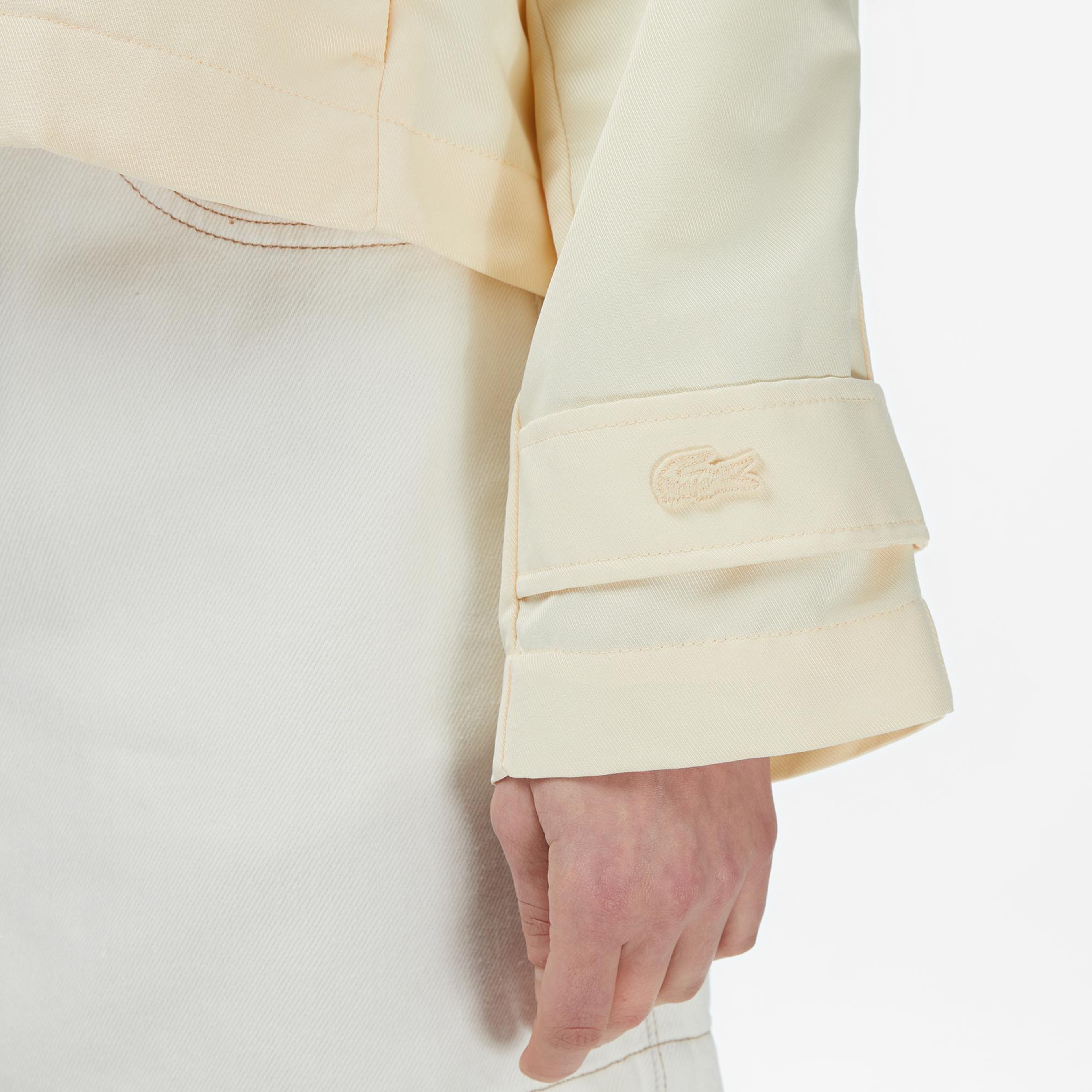 Lacoste Kadın Relaxed Fit Bej Trençkot