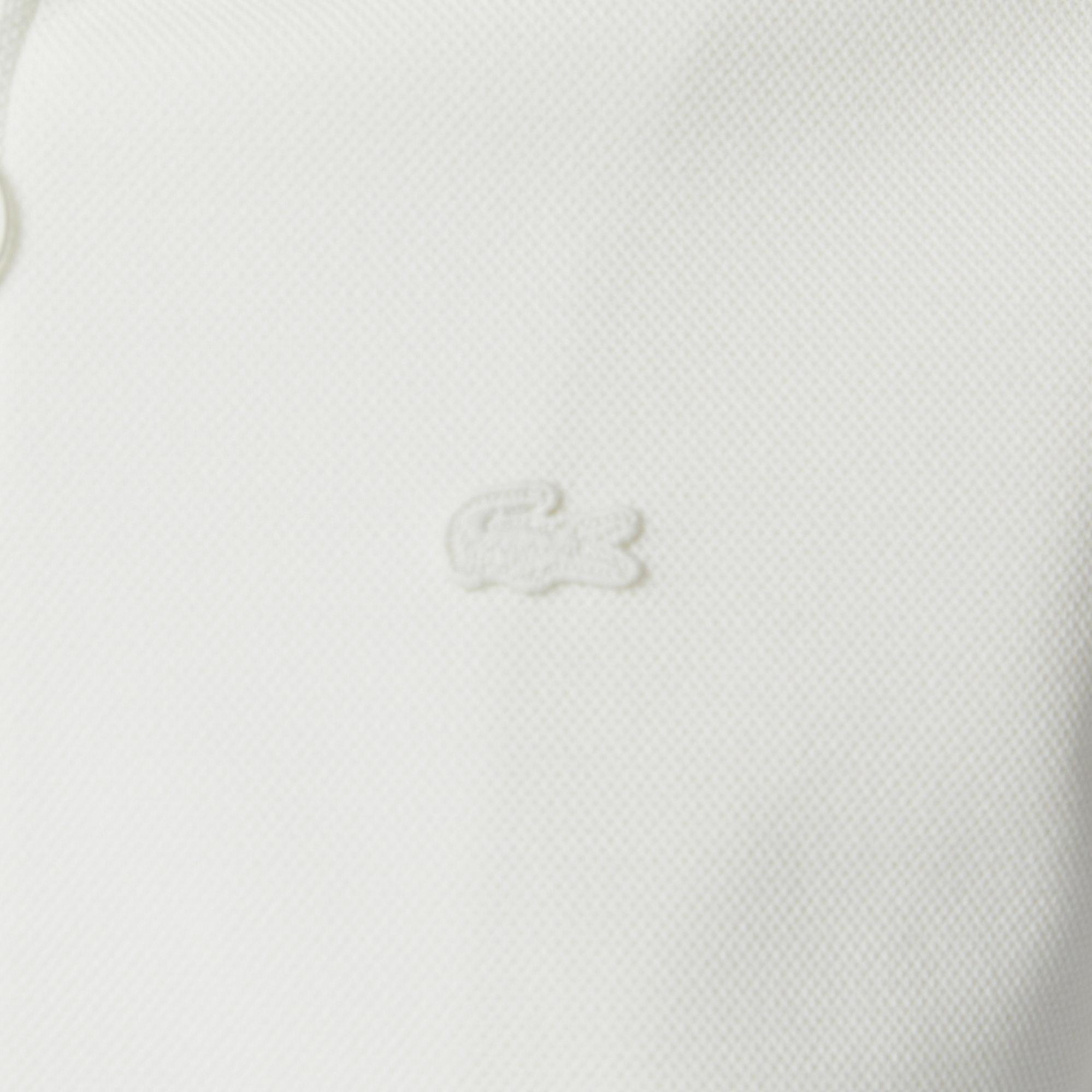 Lacoste Kadın Regular Fit Dik Yaka Krem Sweatshirt